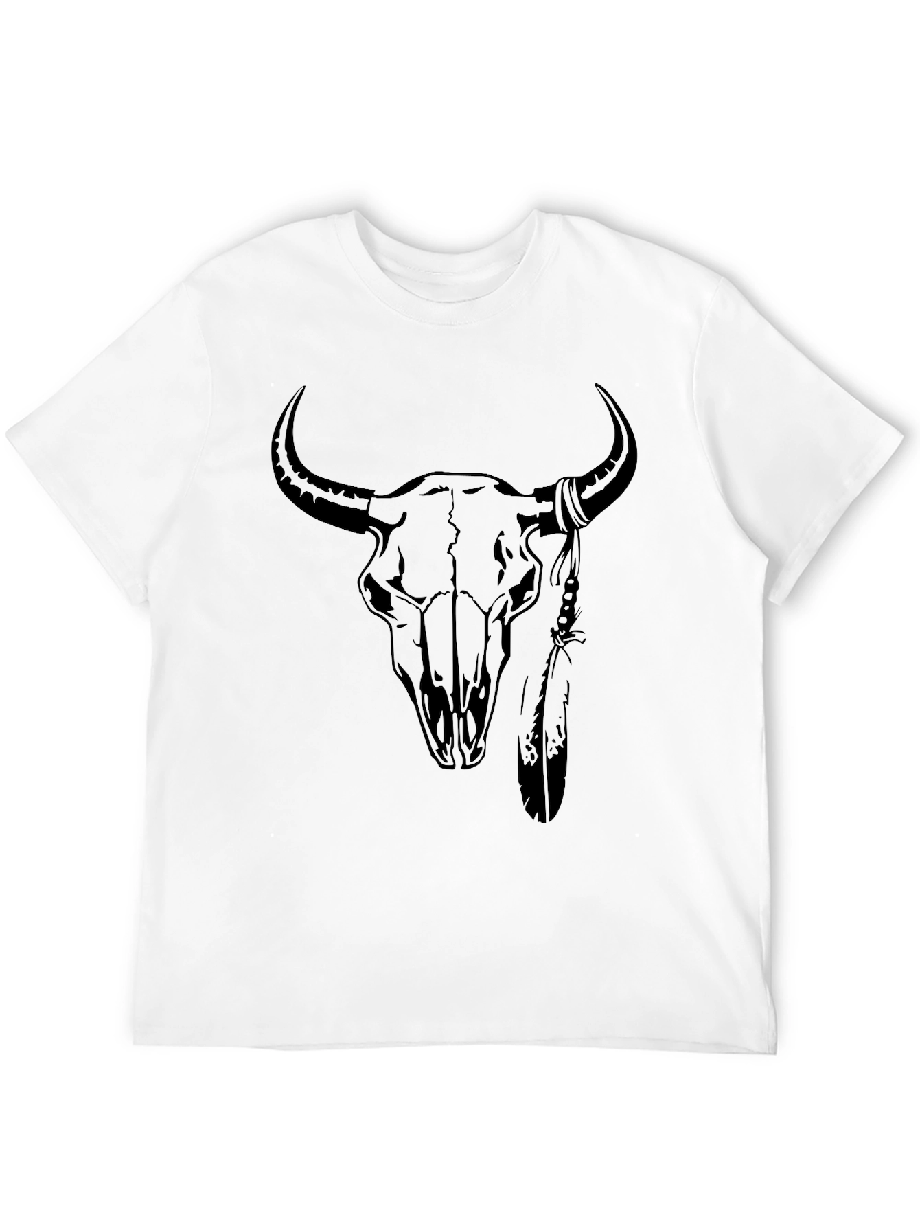 Black Bull Skull Graphic Tee