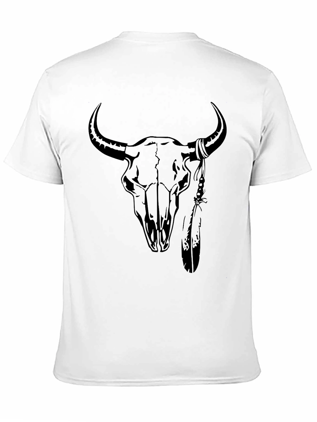 Black Bull Skull Graphic Tee