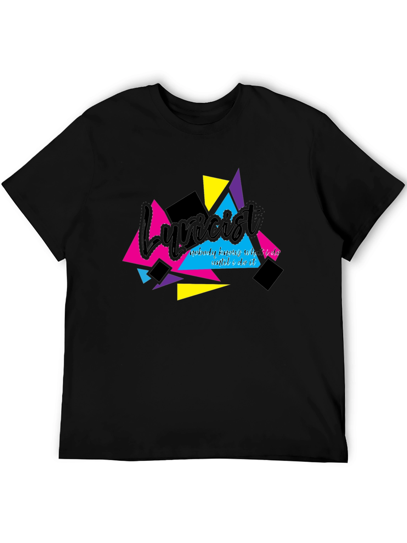 Lyricist Graphic Tee - Retro 90s Style Black T-Shirt
