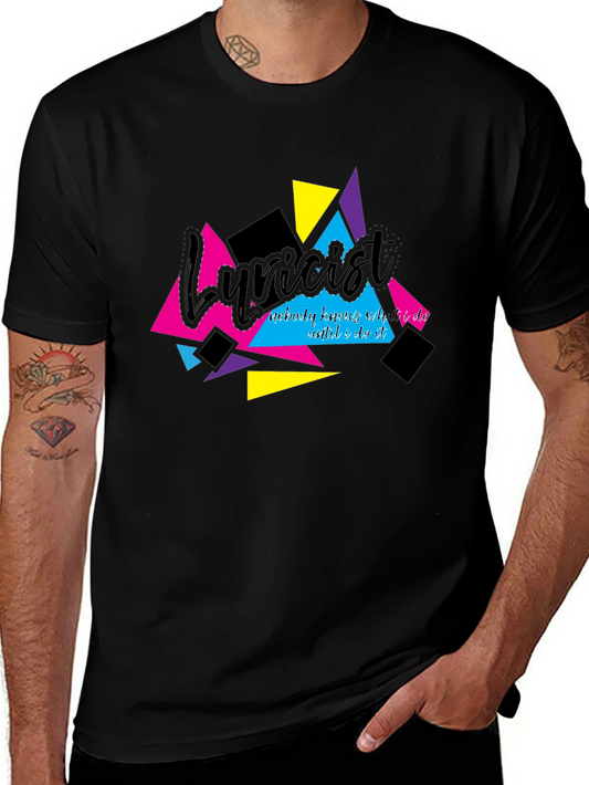 Lyricist Graphic Tee - Retro 90s Style Black T-Shirt