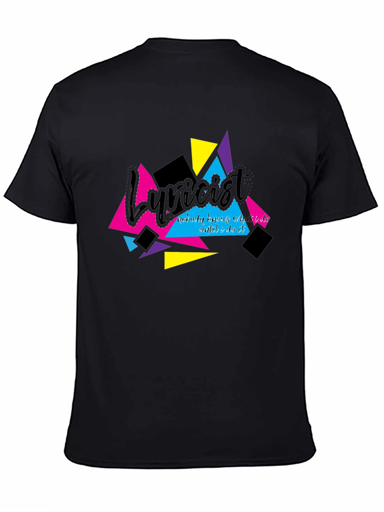 Lyricist Graphic Tee - Retro 90s Style Black T-Shirt