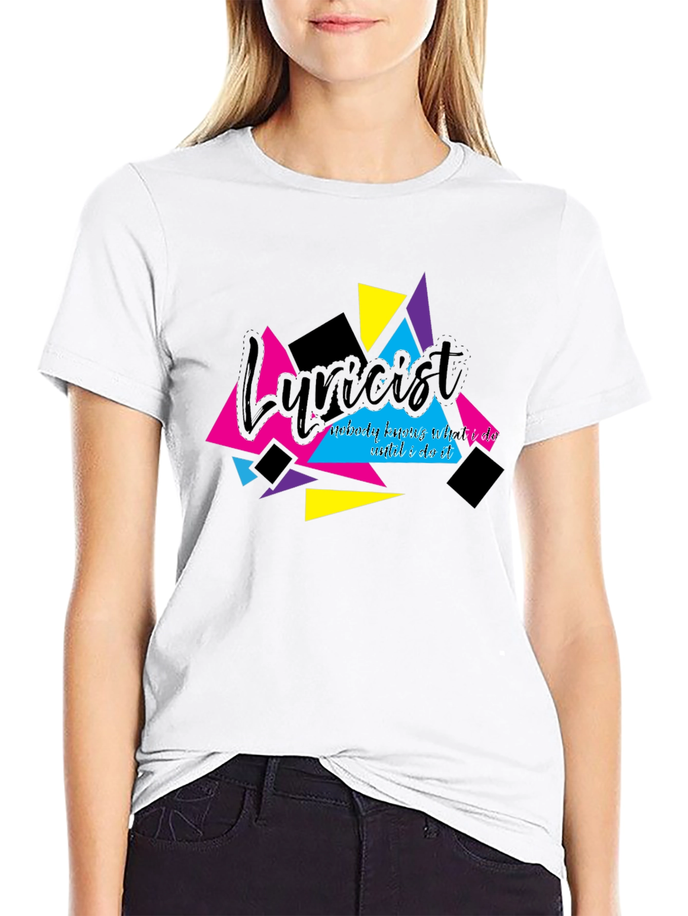 Lyricist Graphic Tee - Retro 90s Style Black T-Shirt
