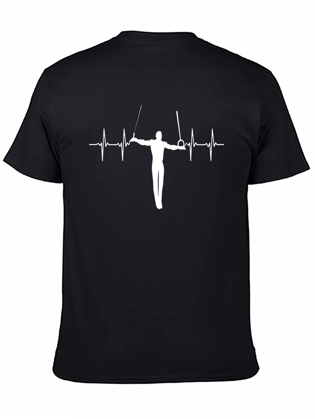 Gymnast Heartbeat Graphic Black T-Shirt