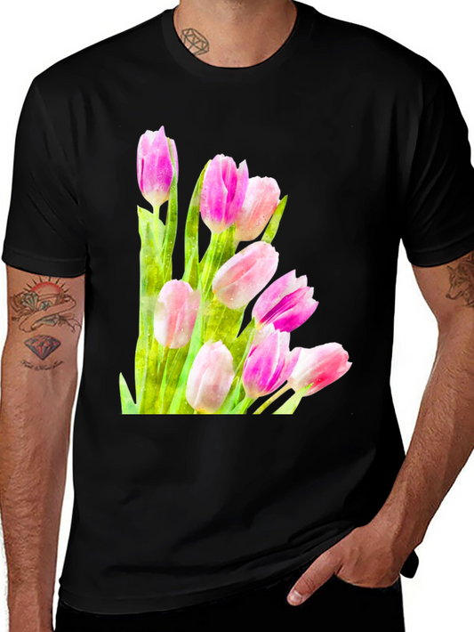 Tulip Bloom Tee - Floral Graphic T-Shirt
