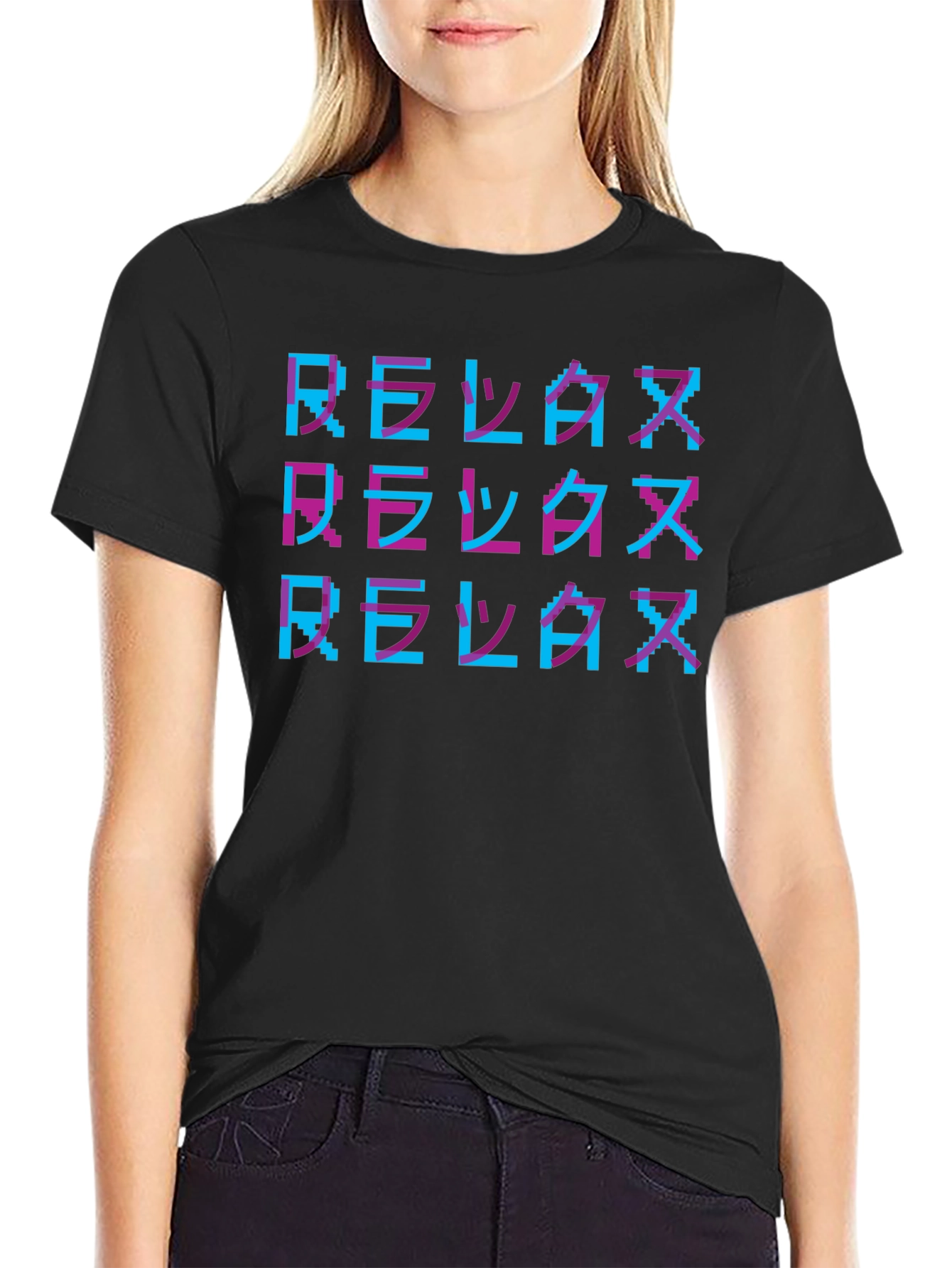 Relax Retro Pixel Art T-Shirt