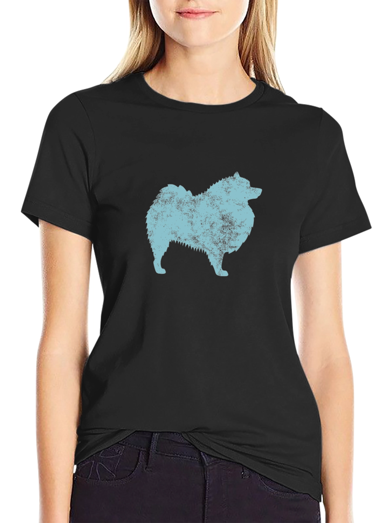 Dog Breed Silhouette Graphic Tee - Black