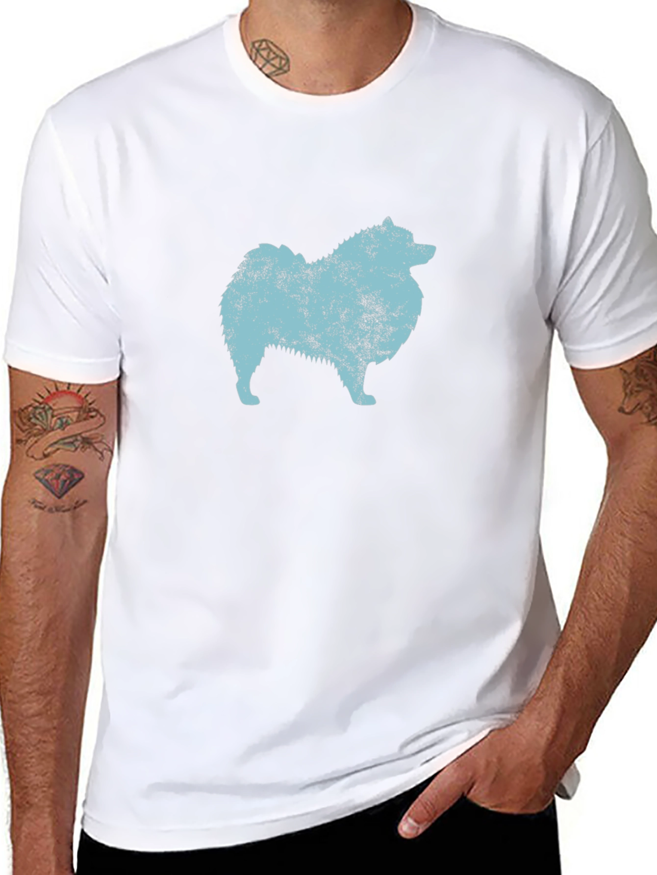 Dog Breed Silhouette Graphic Tee - Black