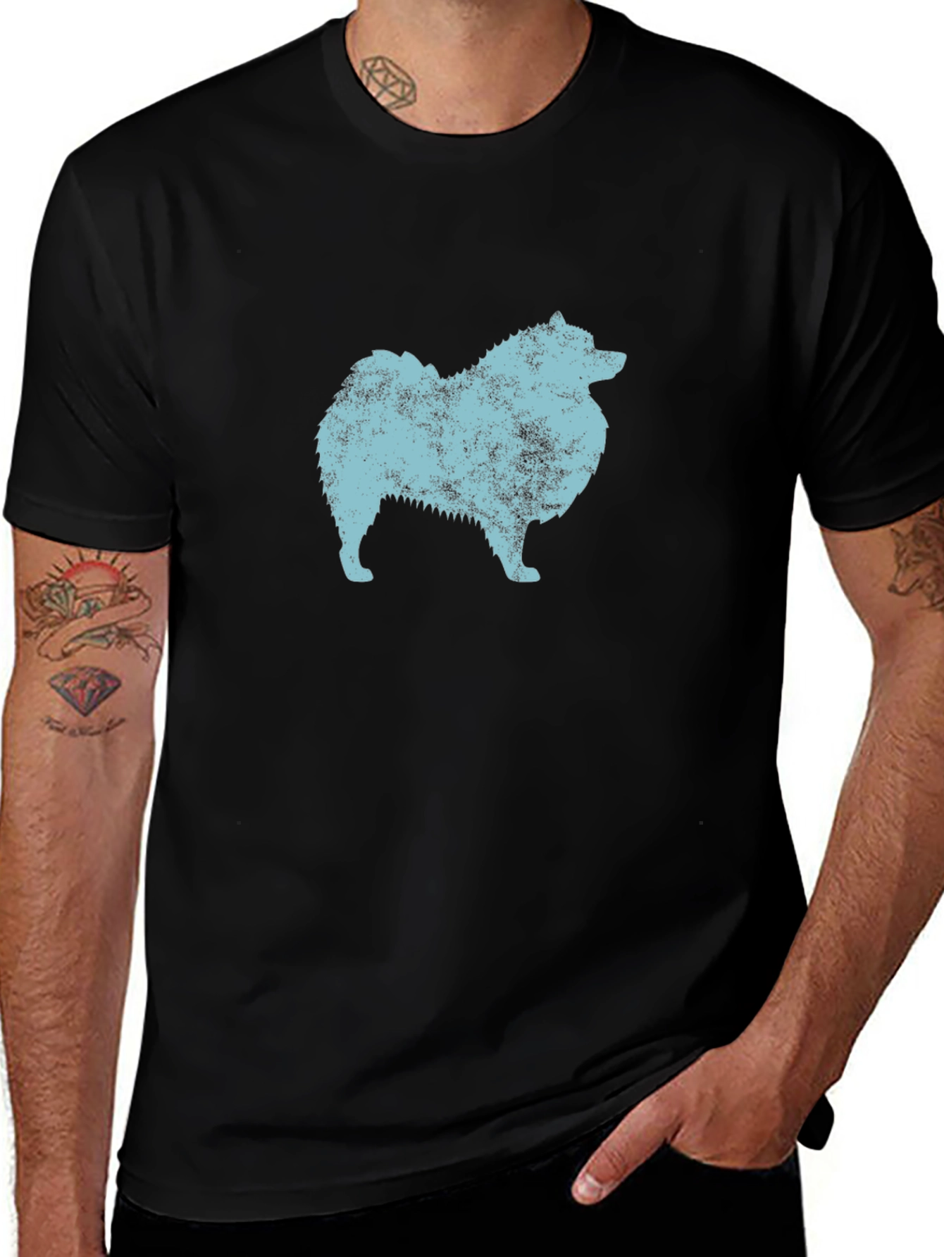 Dog Breed Silhouette Graphic Tee - Black