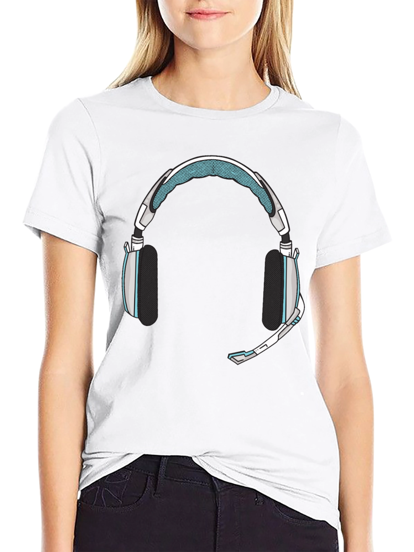 Gaming Headset Graphic Tee - Gamer Style Shirt