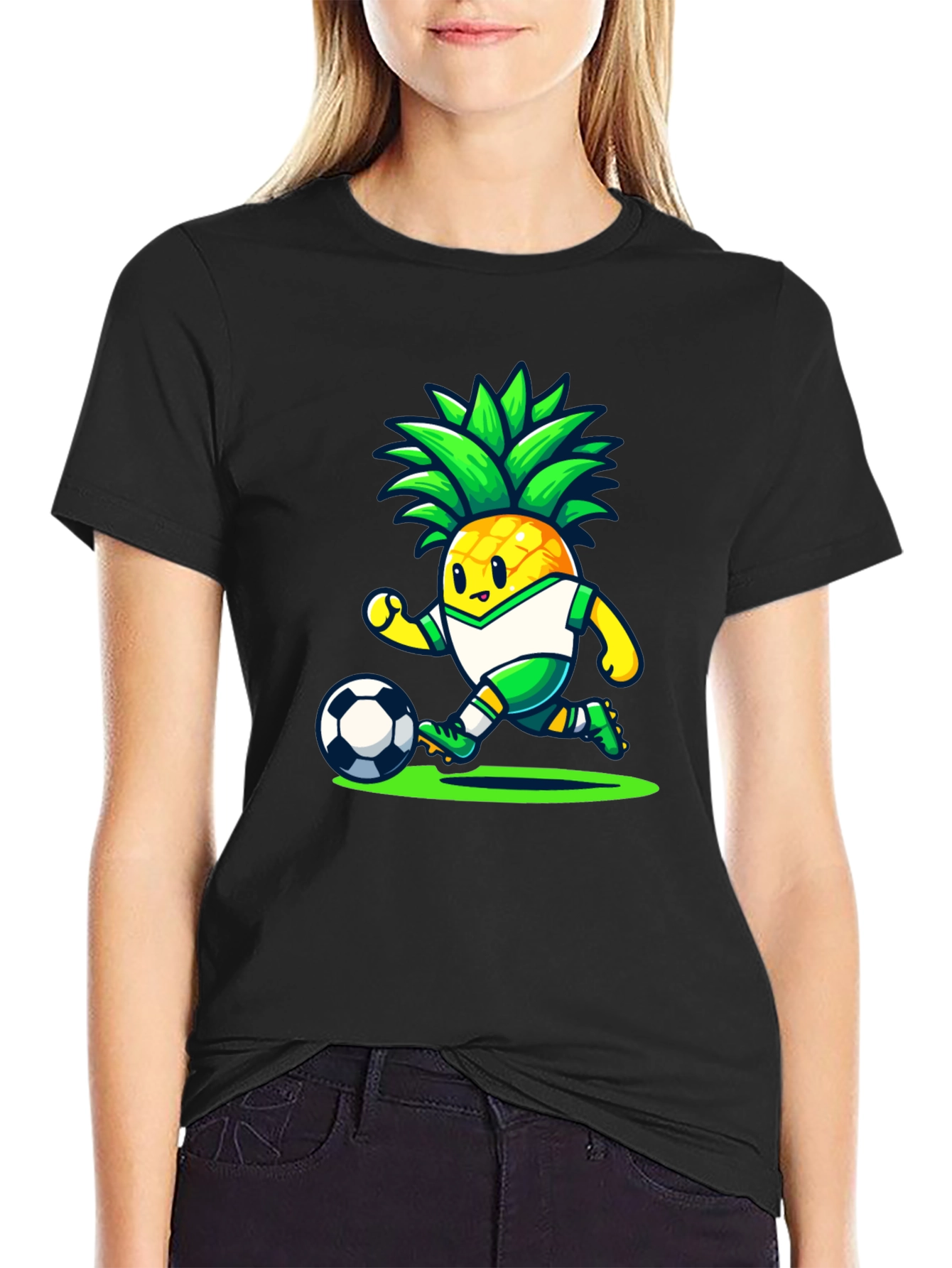 Pineapple Soccer Player Graphic Tee