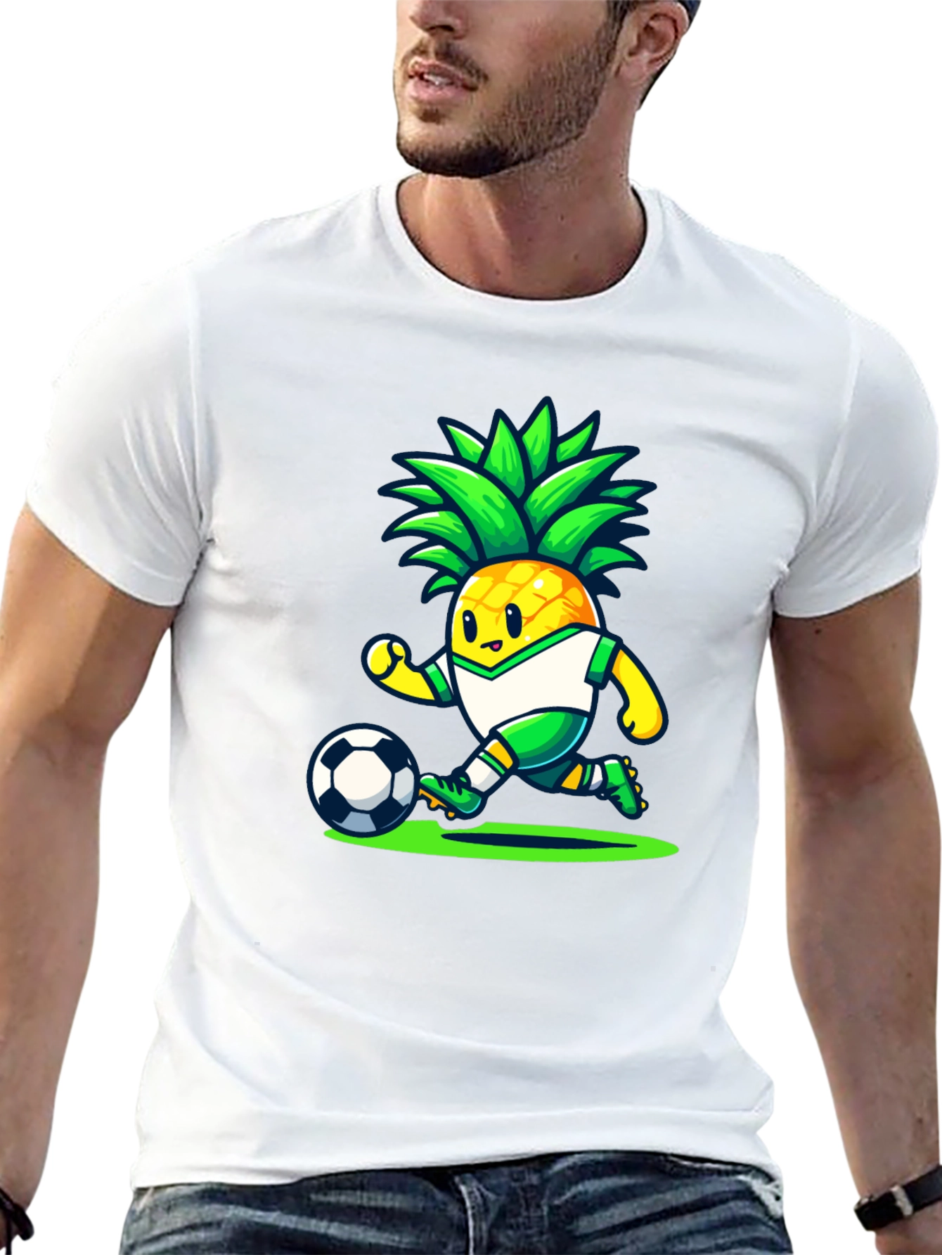 Pineapple Soccer Player Graphic Tee