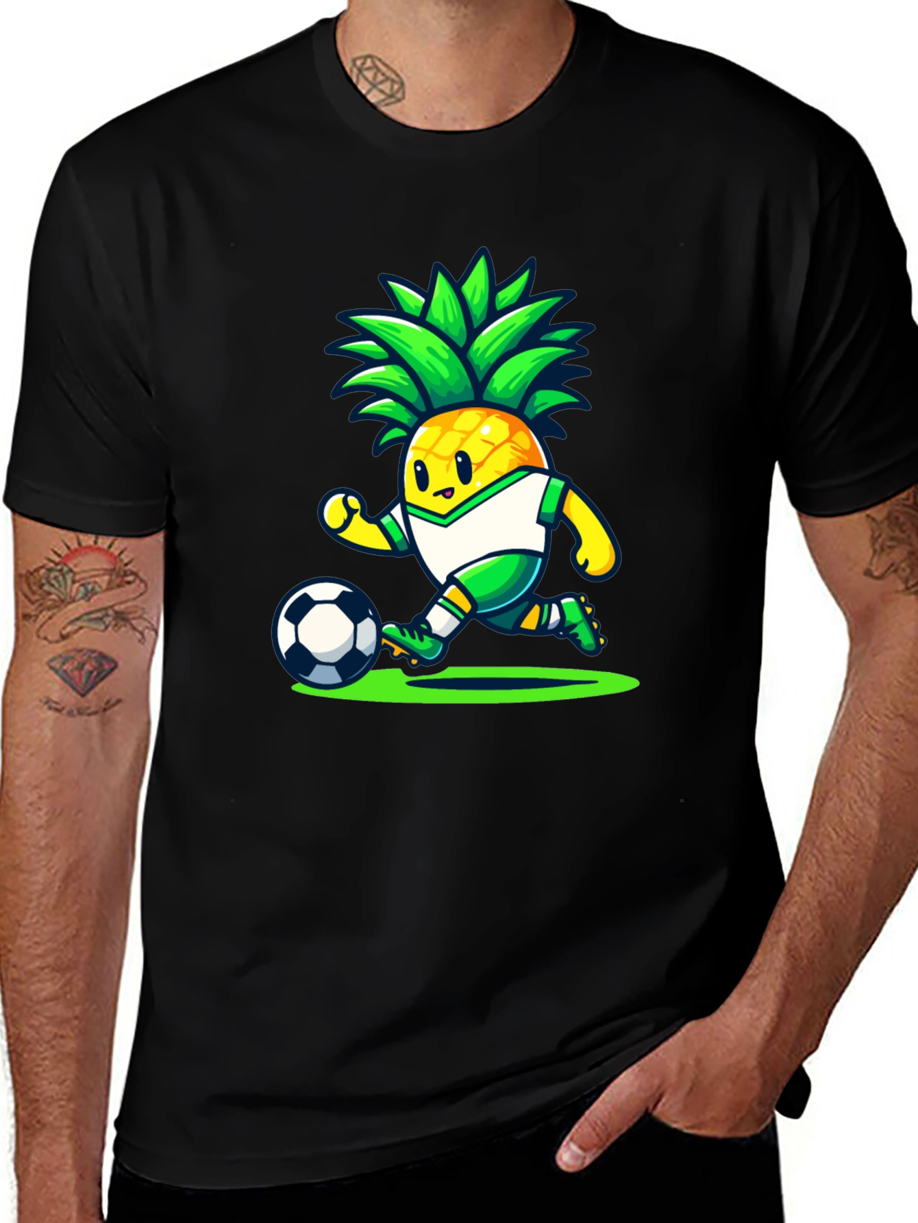 Pineapple Soccer Player Graphic Tee