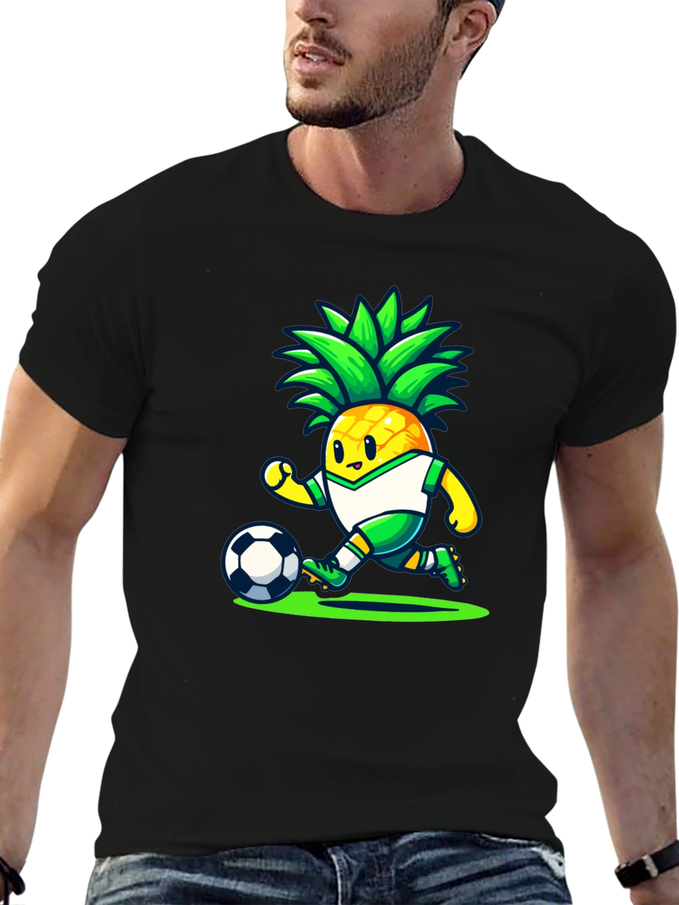 Pineapple Soccer Player Graphic Tee