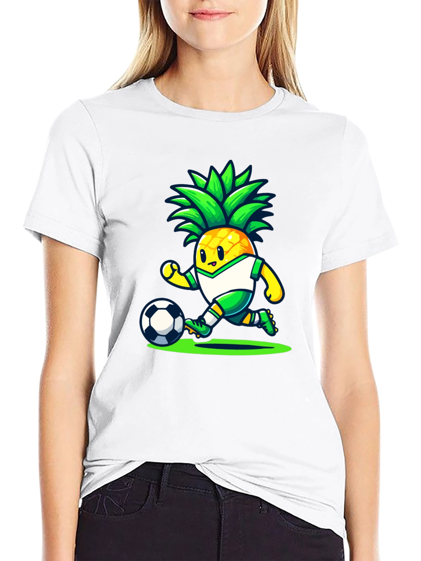 Pineapple Soccer Player Graphic Tee