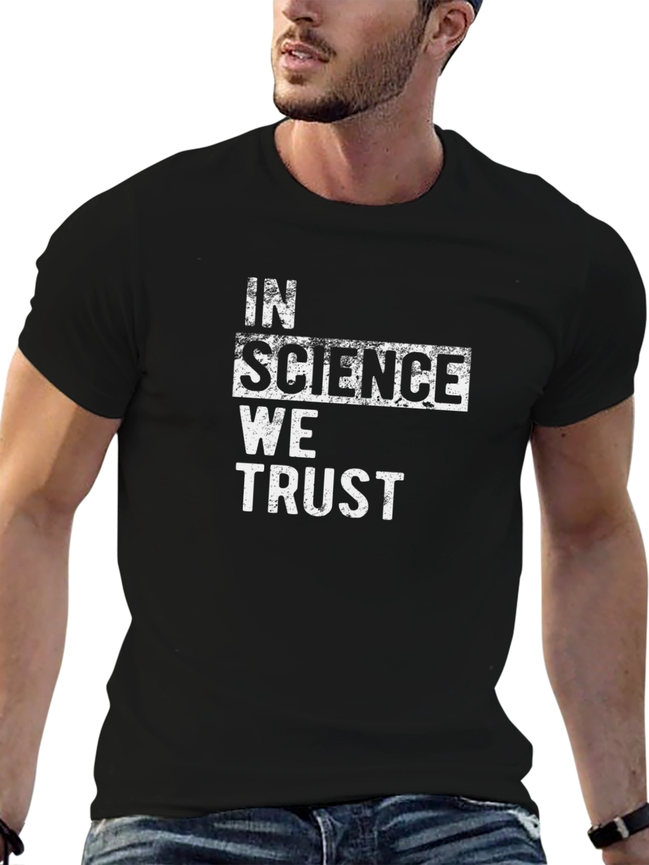 In Science We Trust Graphic Tee - Black