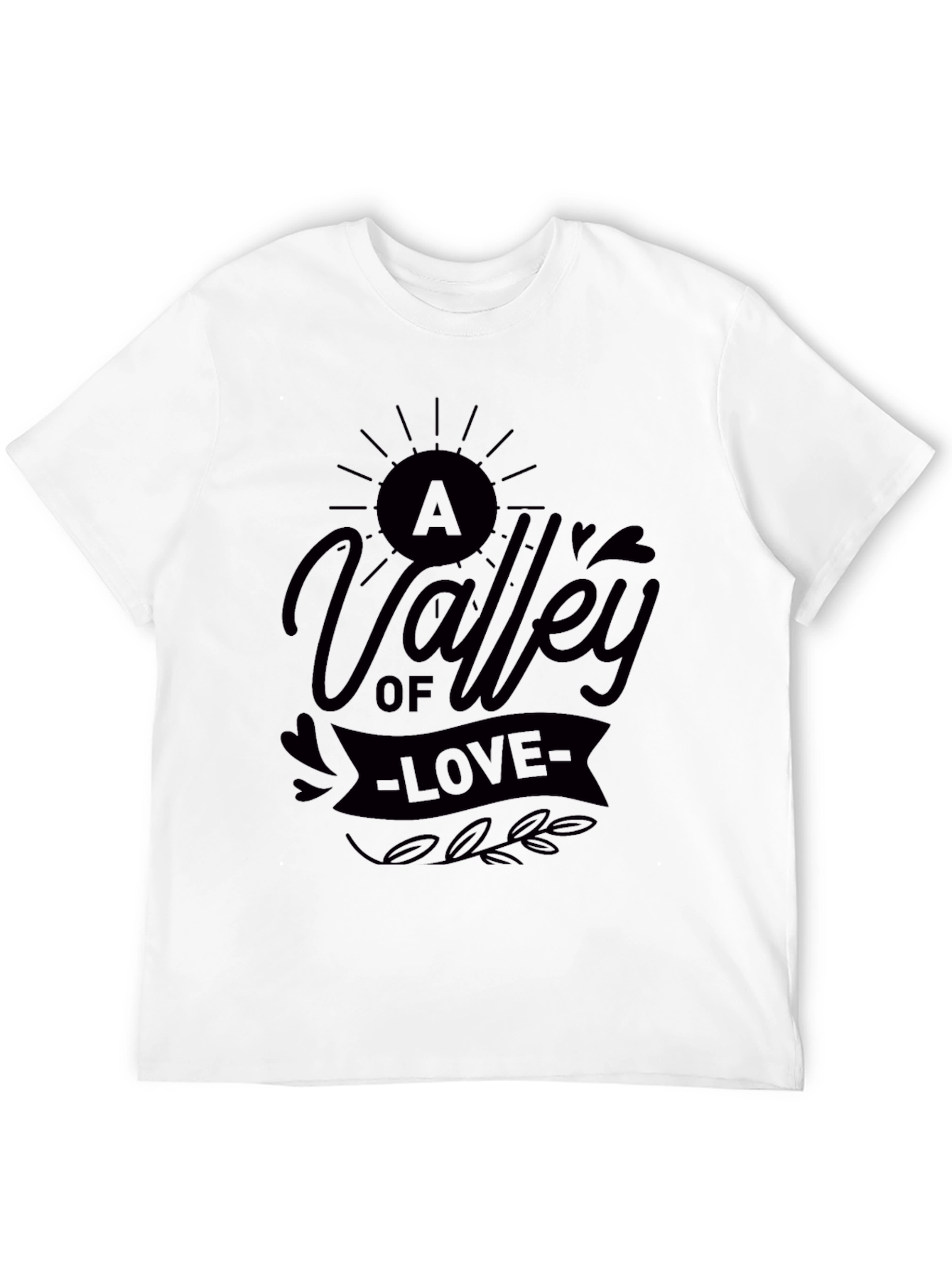 A Valley of Love Graphic Black T-Shirt