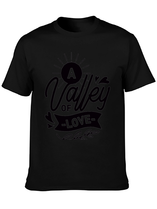 A Valley of Love Graphic Black T-Shirt