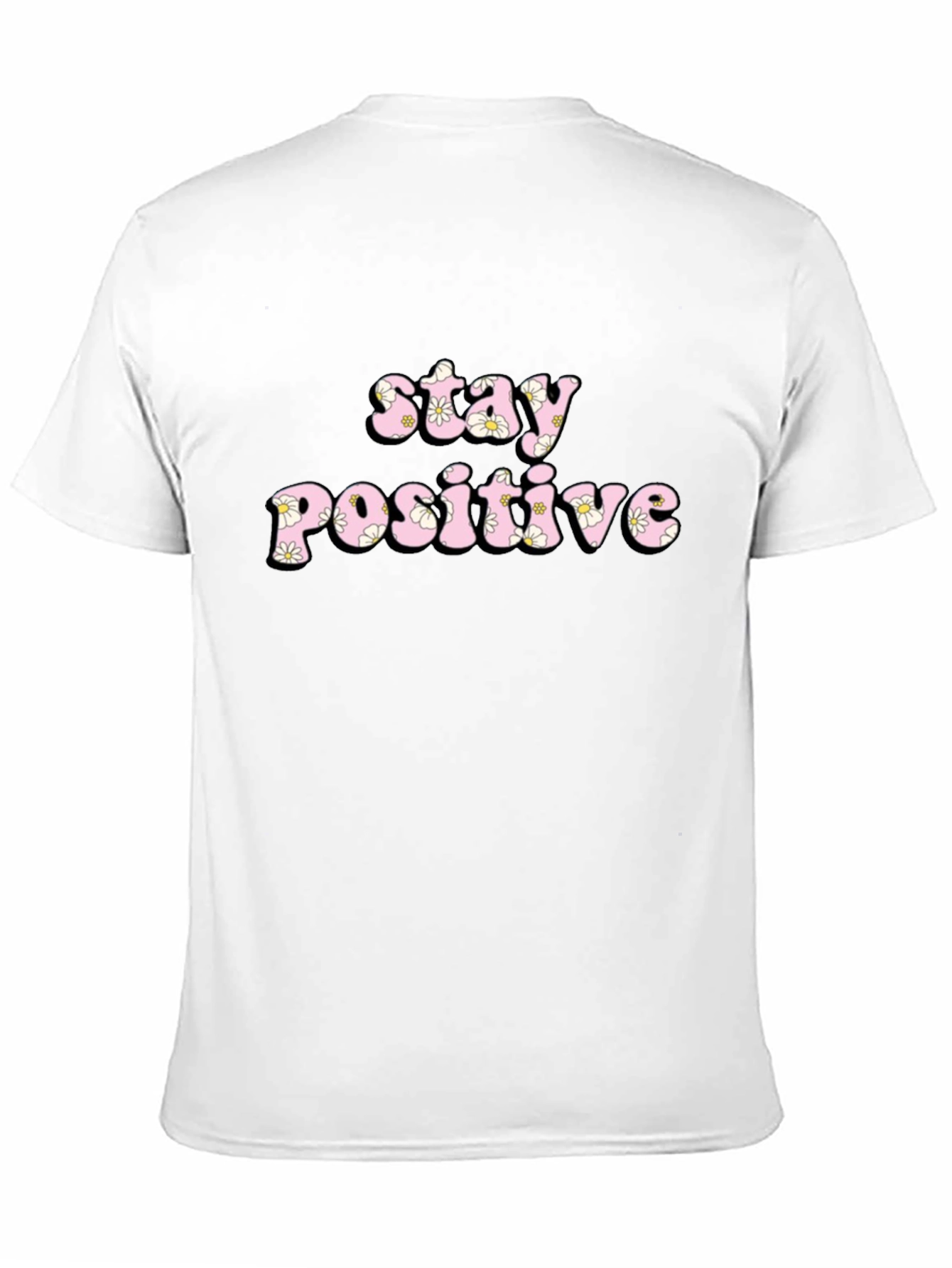 Stay Positive Graphic Tee - Black Cotton T-Shirt
