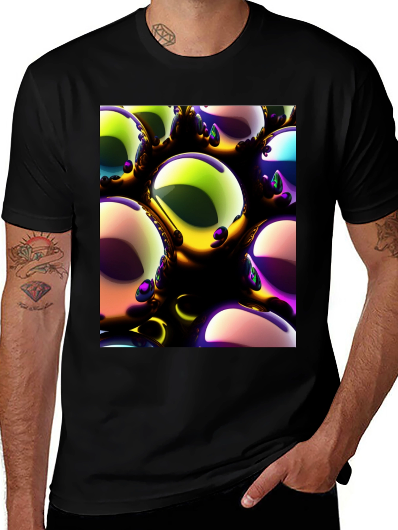Abstract Spheres Graphic Tee