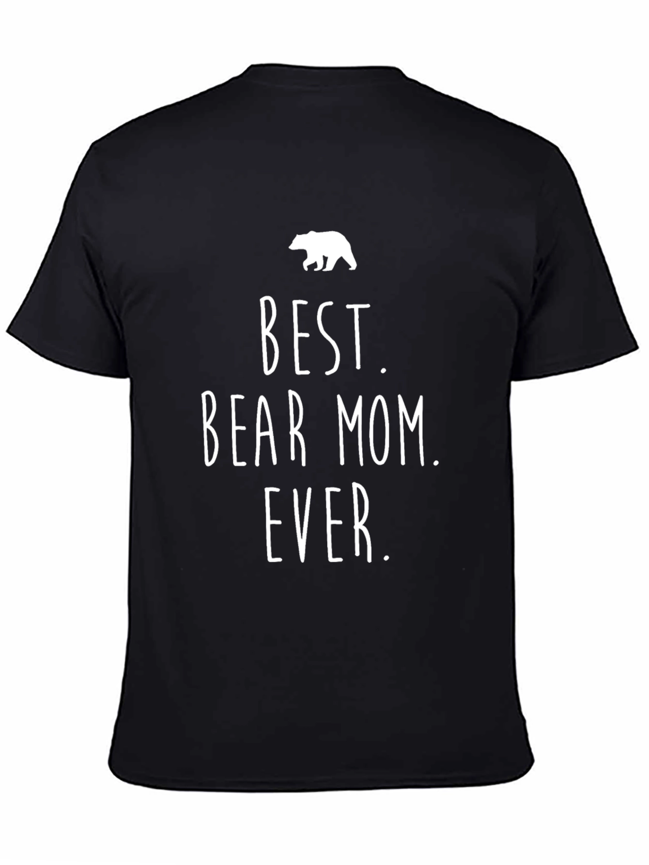 Best Bear Mom Ever Graphic Tee - Black