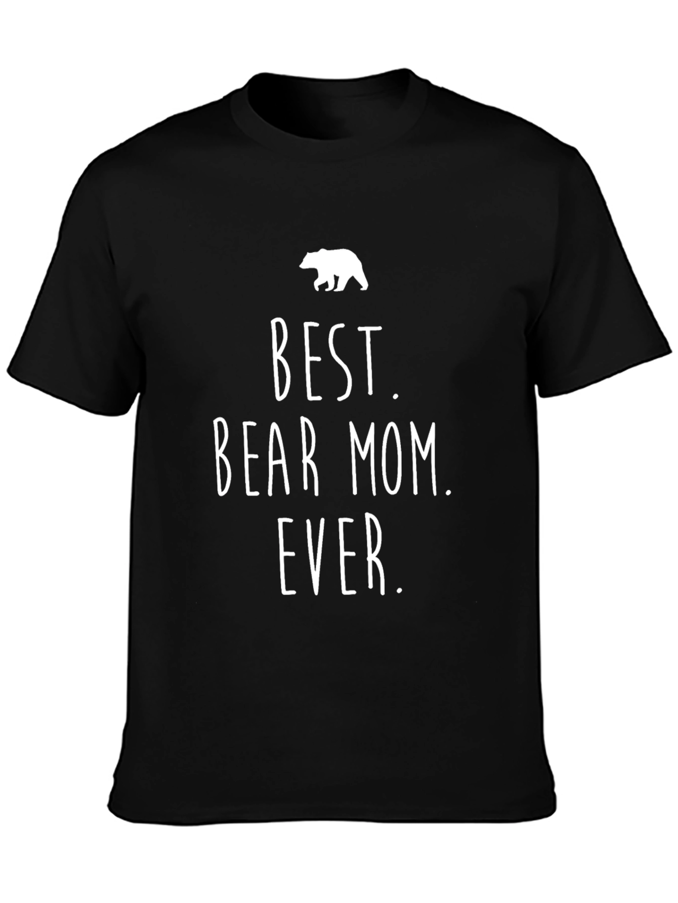 Best Bear Mom Ever Graphic Tee - Black