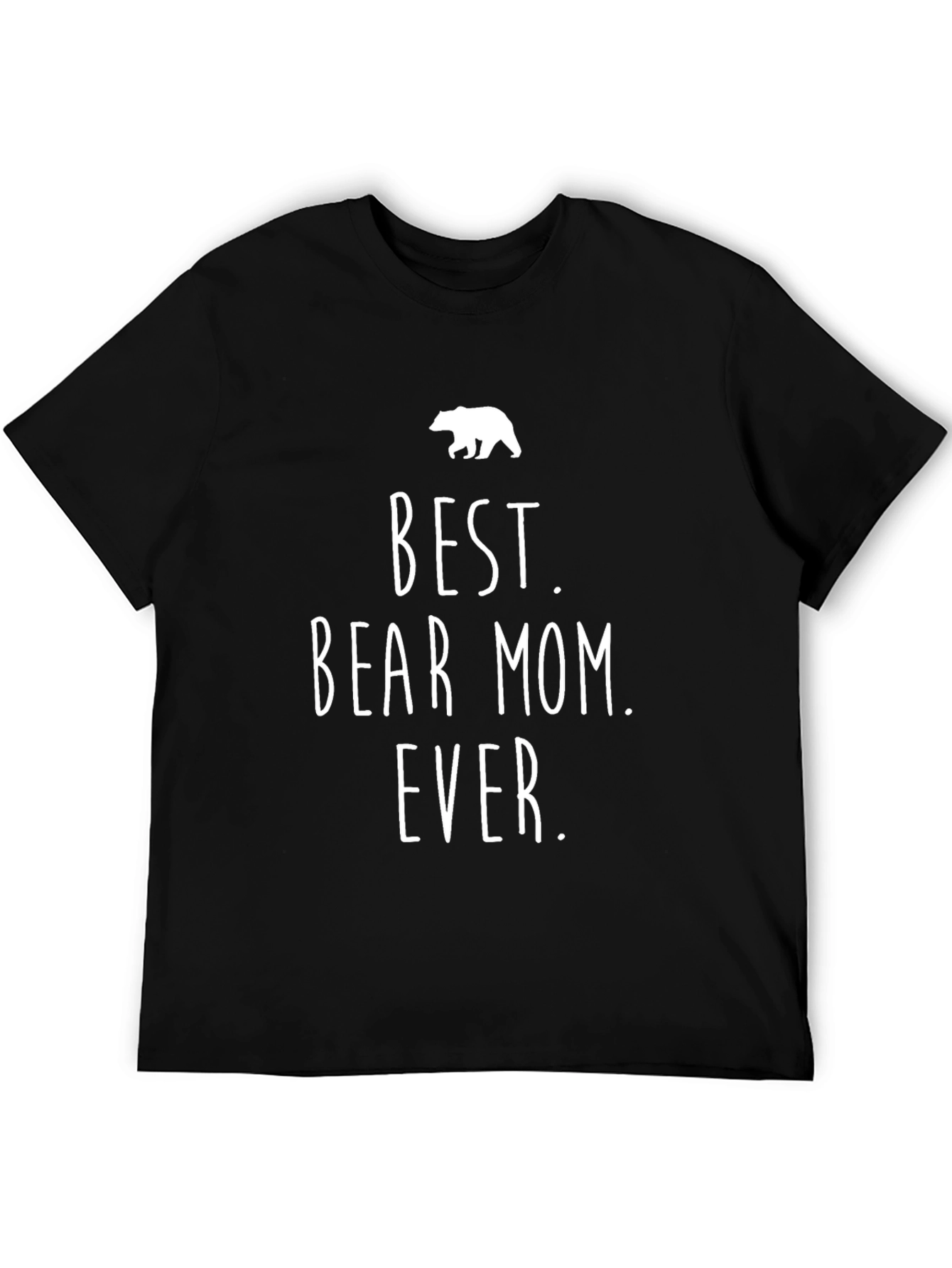 Best Bear Mom Ever Graphic Tee - Black