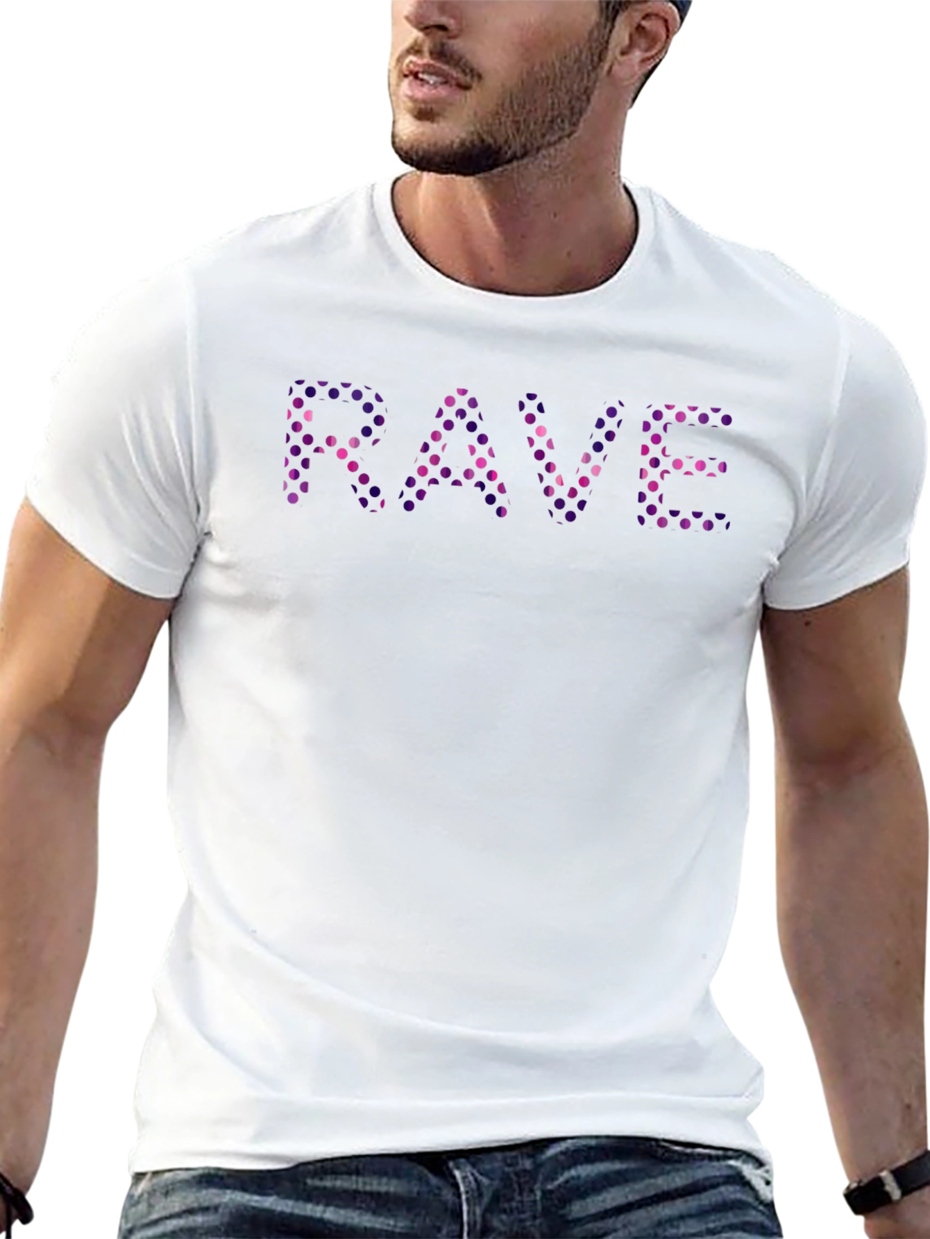 Rave Graphic Print Black T-Shirt