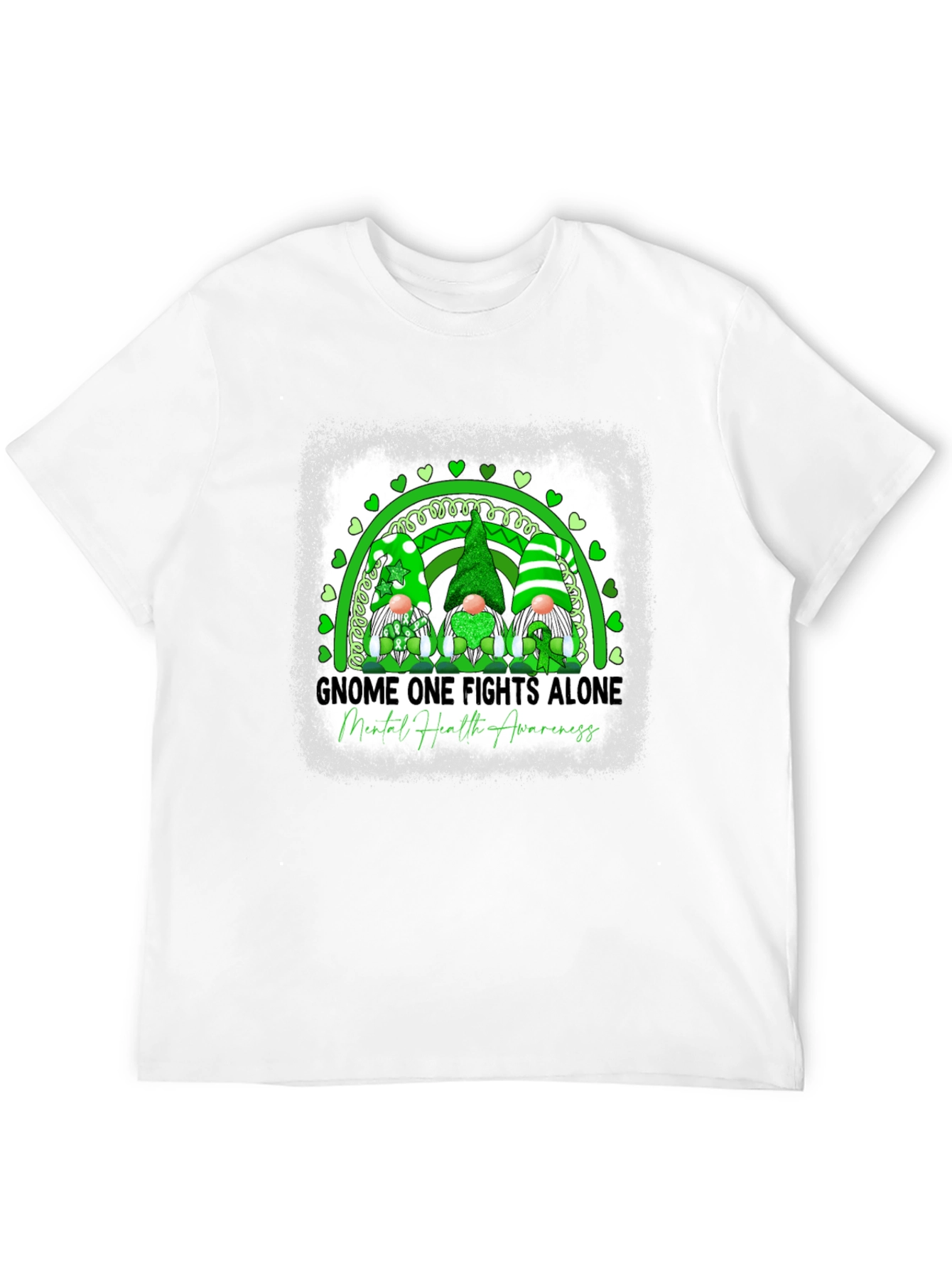 Gnome One Fights Alone Mental Health Awareness T-Shirt