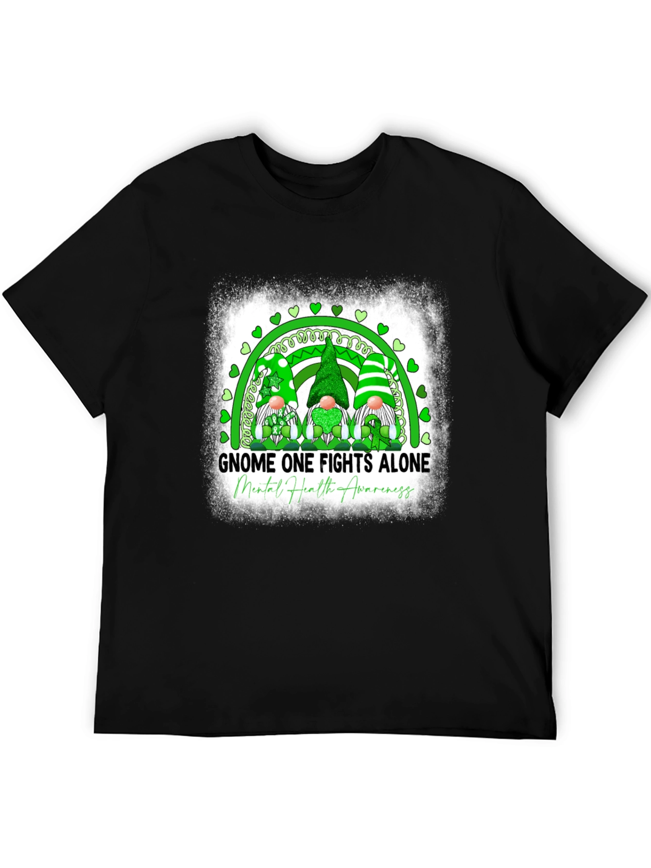 Gnome One Fights Alone Mental Health Awareness T-Shirt