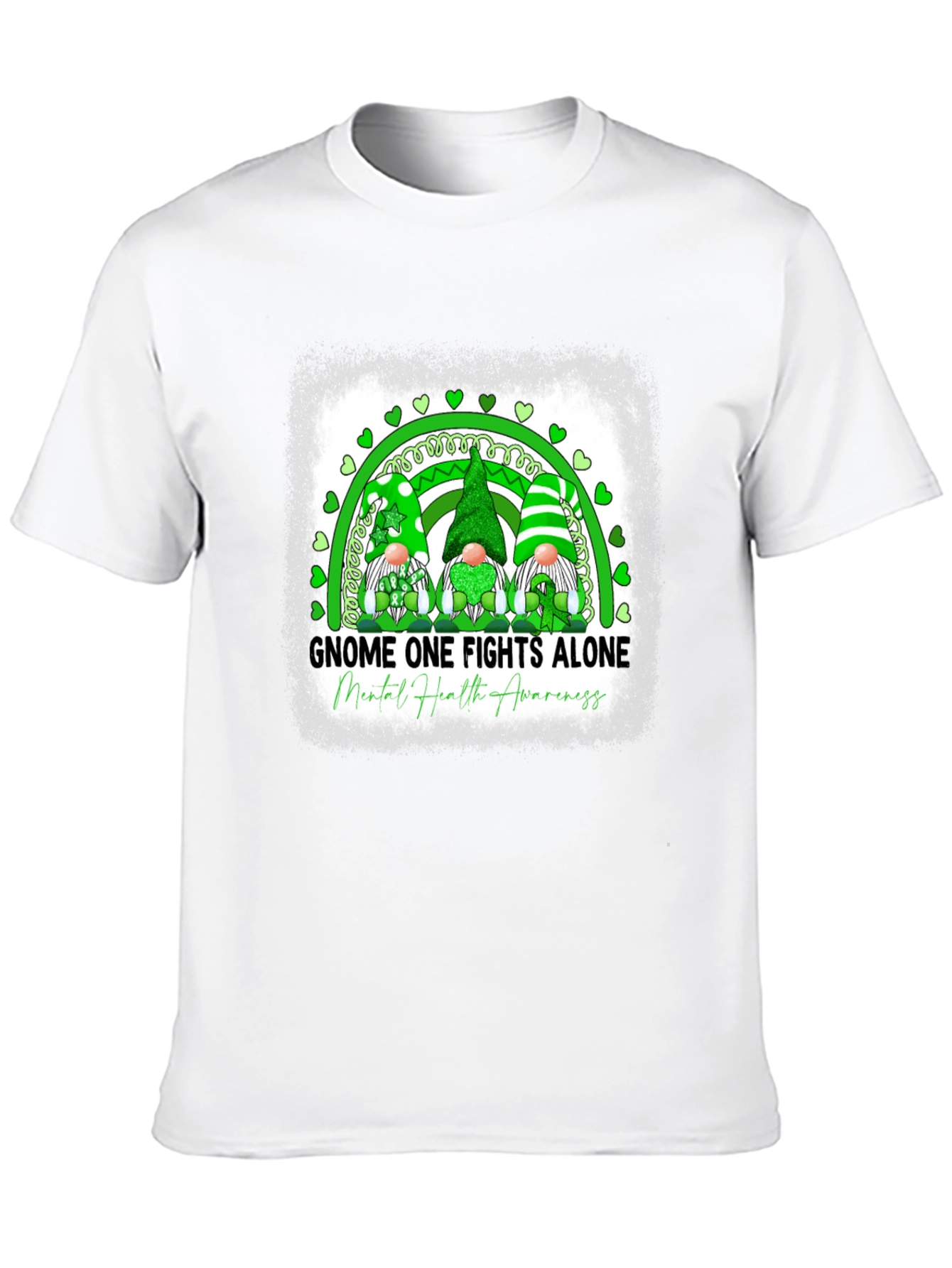 Gnome One Fights Alone Mental Health Awareness T-Shirt