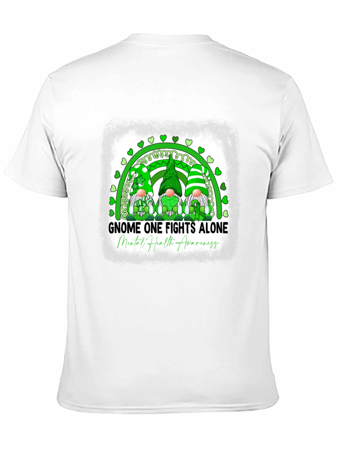 Gnome One Fights Alone Mental Health Awareness T-Shirt