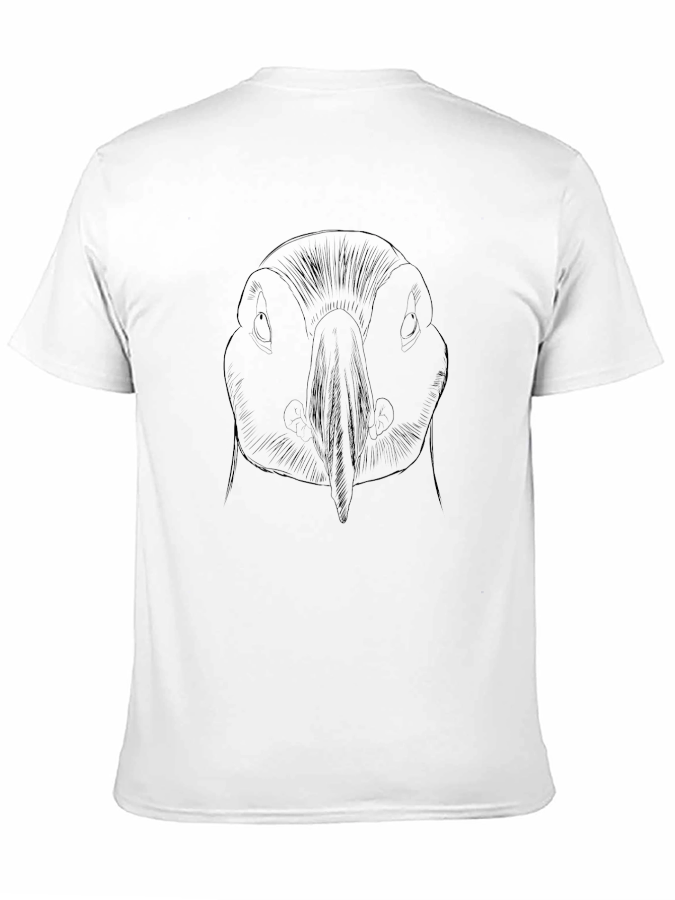 Puffin Sketch Graphic T-Shirt - Black