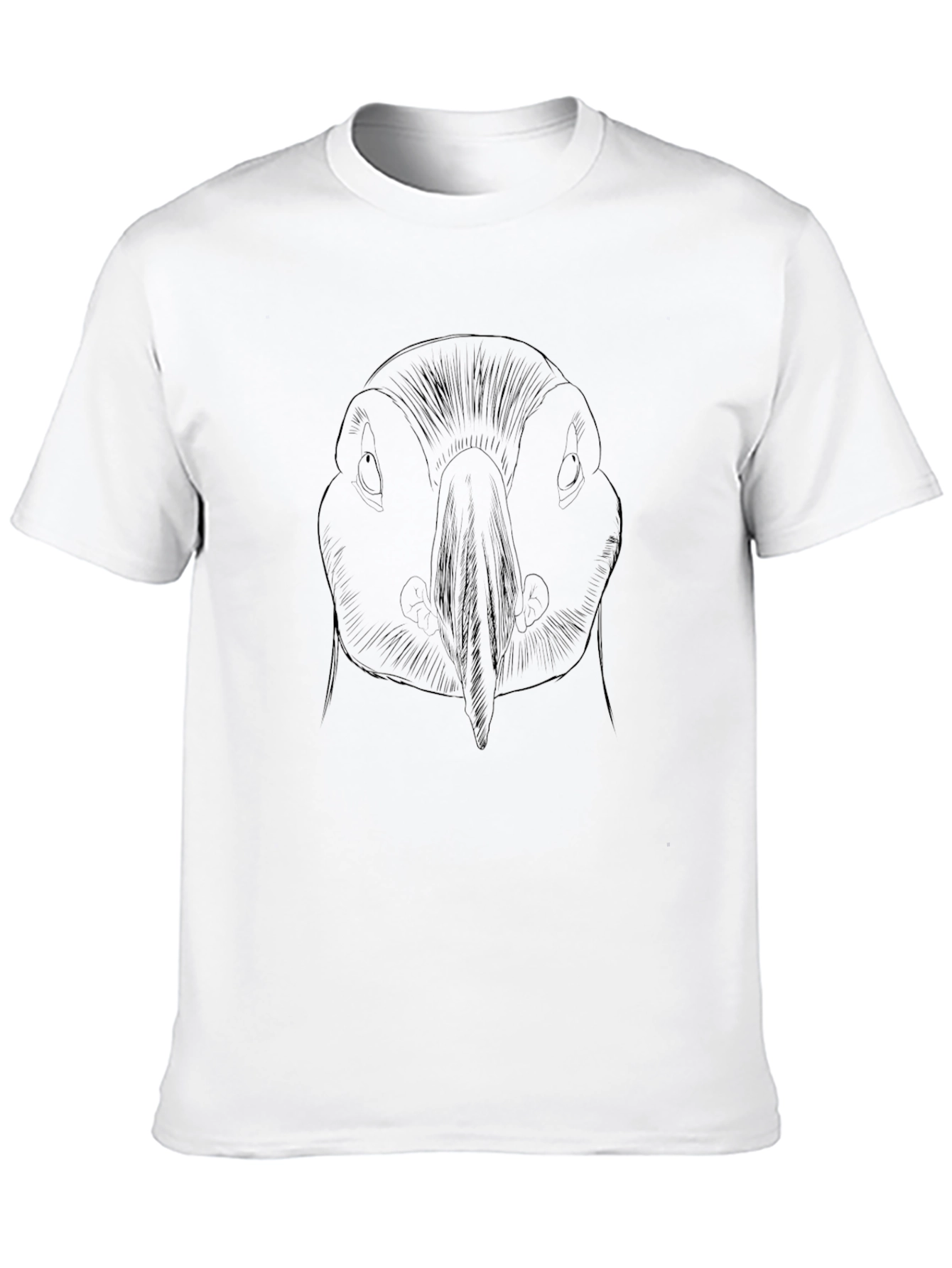 Puffin Sketch Graphic T-Shirt - Black