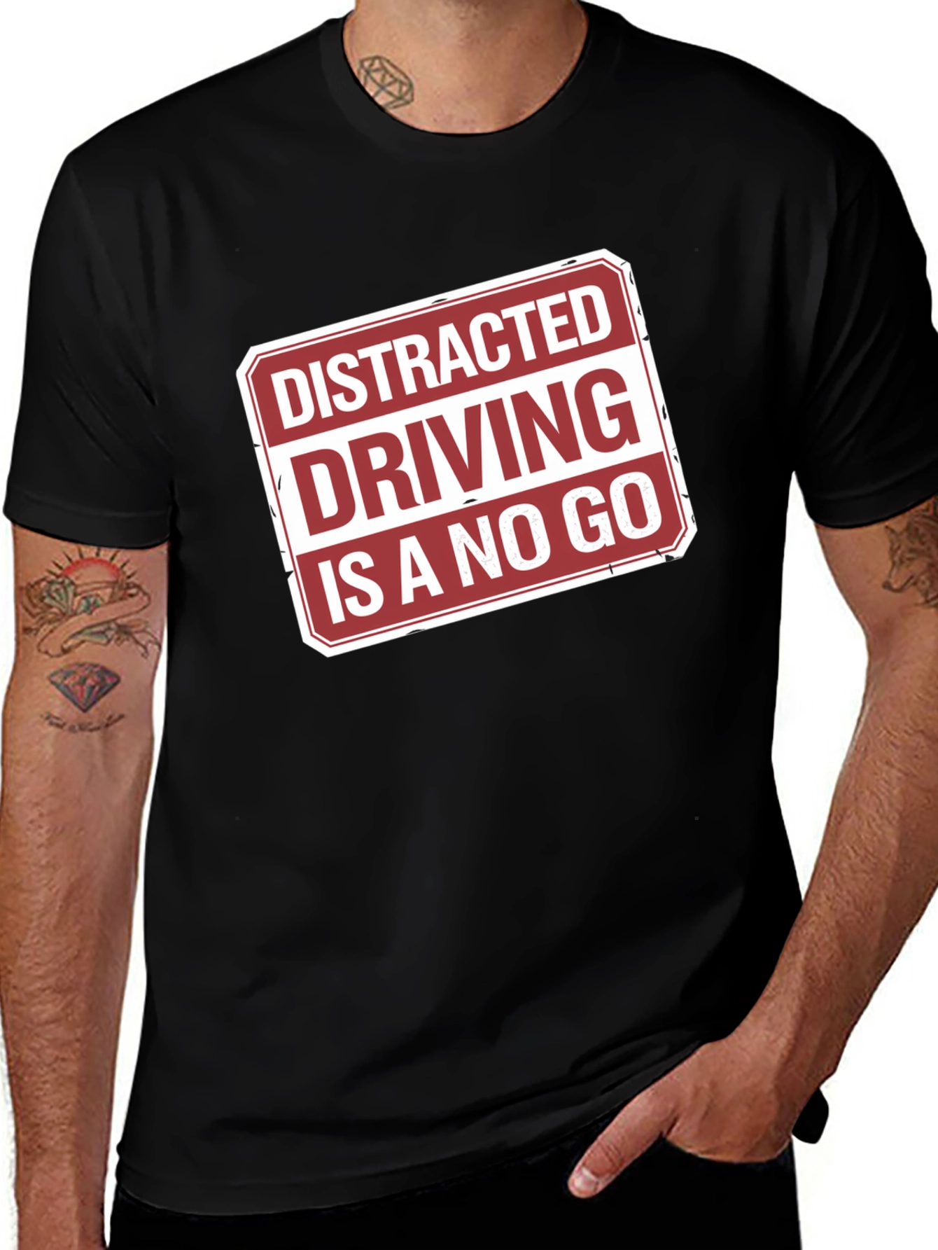 Distracted Driving No Go Graphic Tee