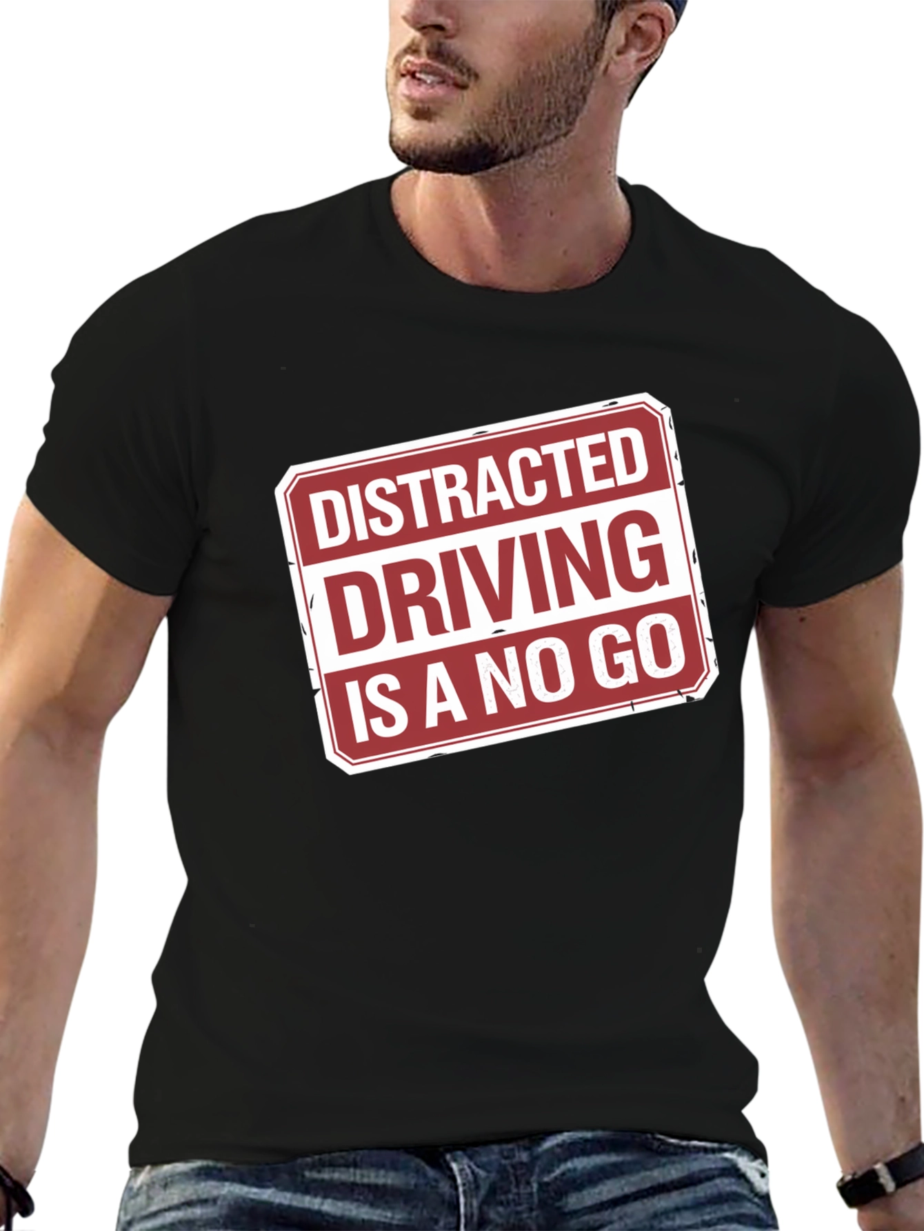 Distracted Driving No Go Graphic Tee