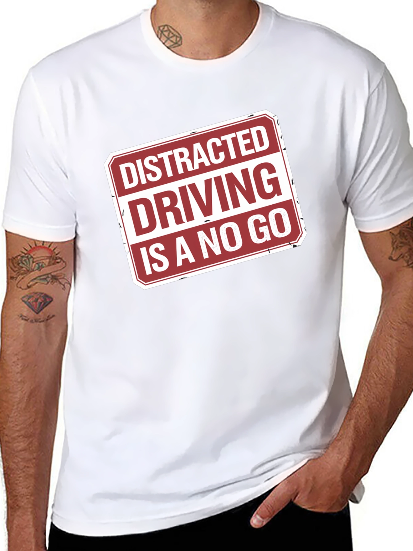 Distracted Driving No Go Graphic Tee