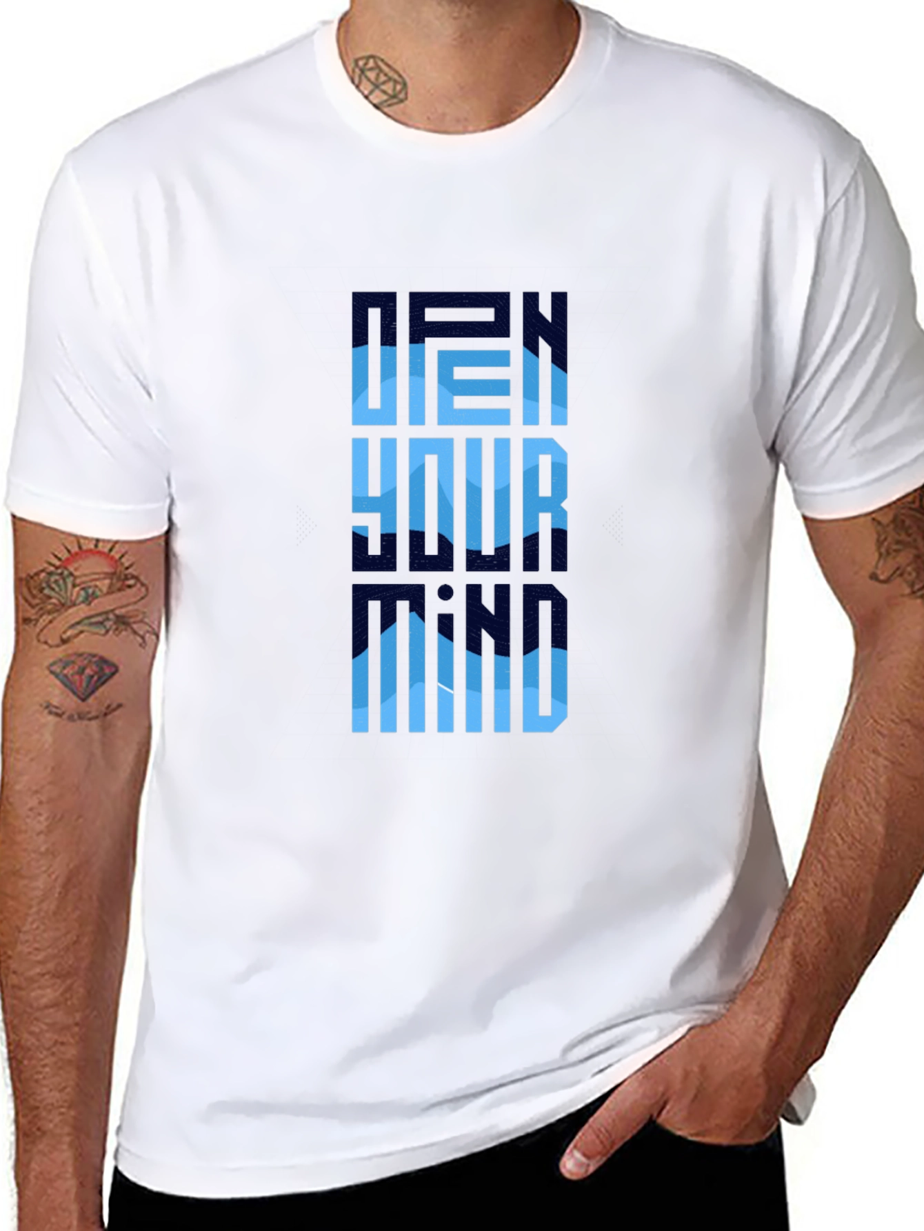 Open Your Mind Graphic Tee - Cool Design