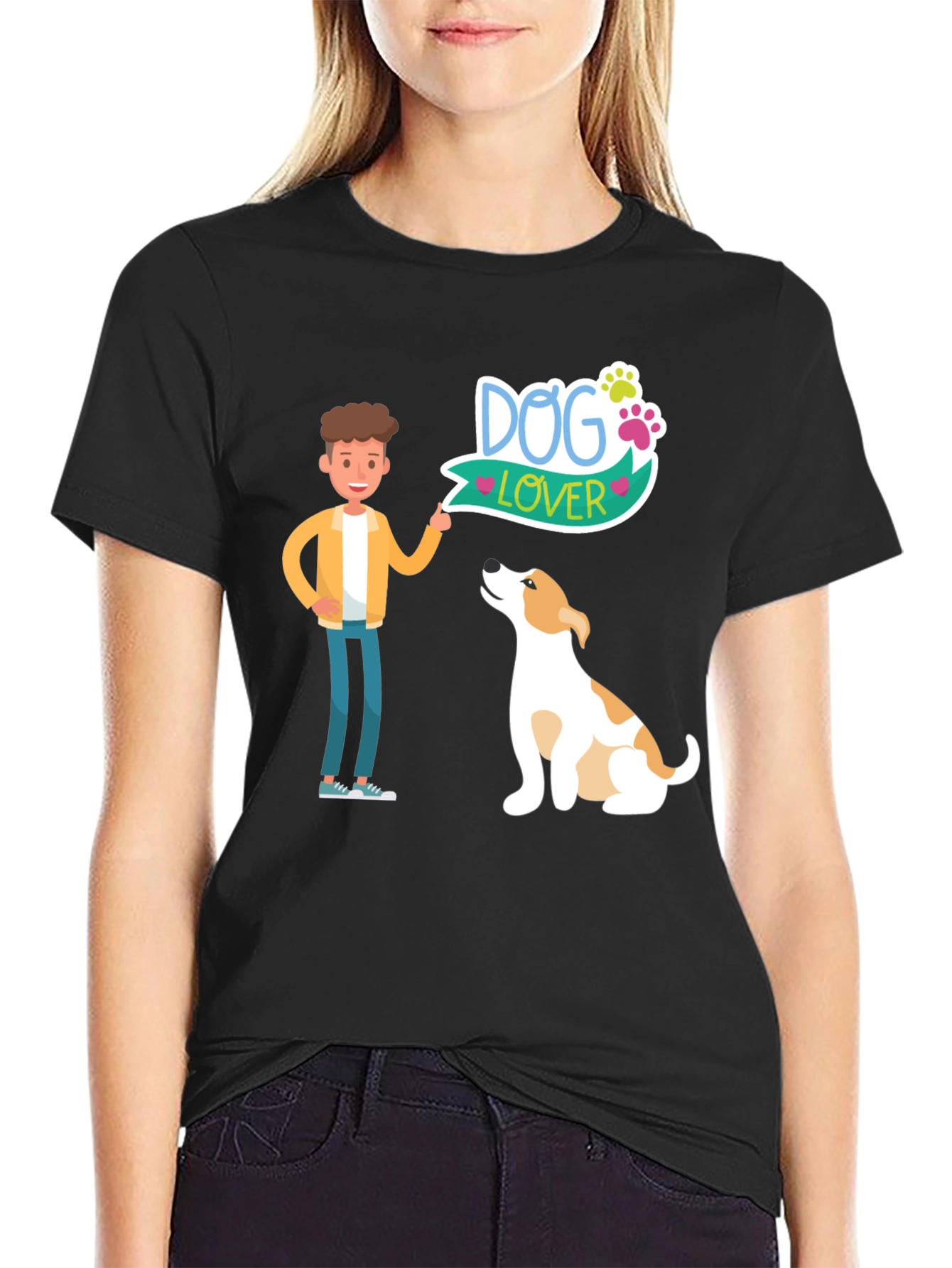 Dog Lover Graphic Tee - Mens Black T-Shirt