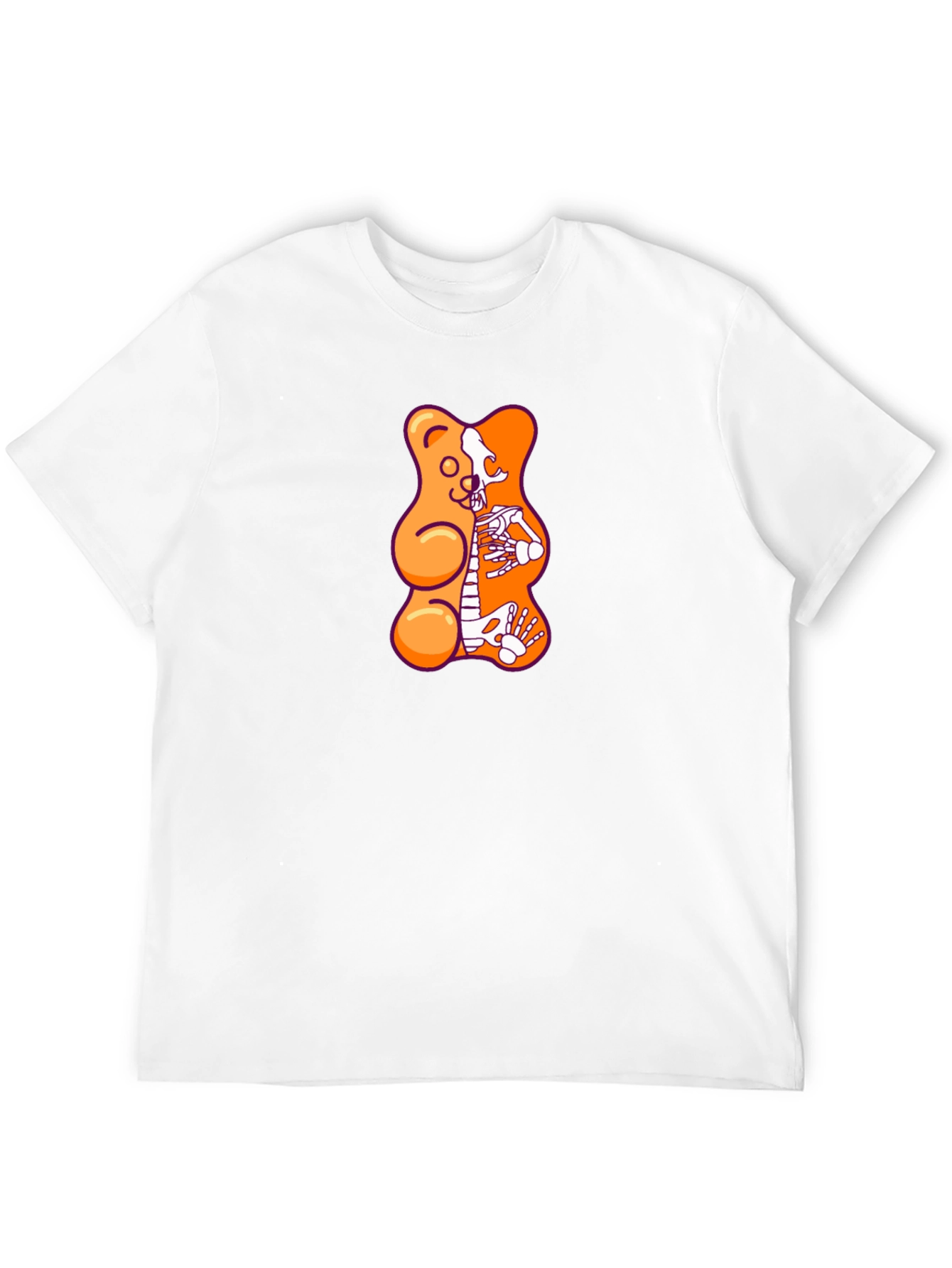 Gummy Bear Skeleton Graphic T-Shirt - Black