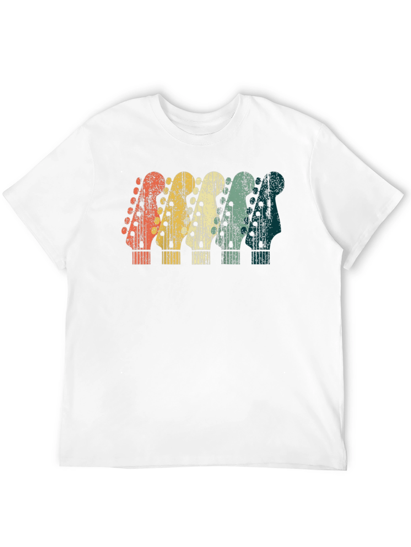 Retro Guitar Head T-Shirt - Musician Gift