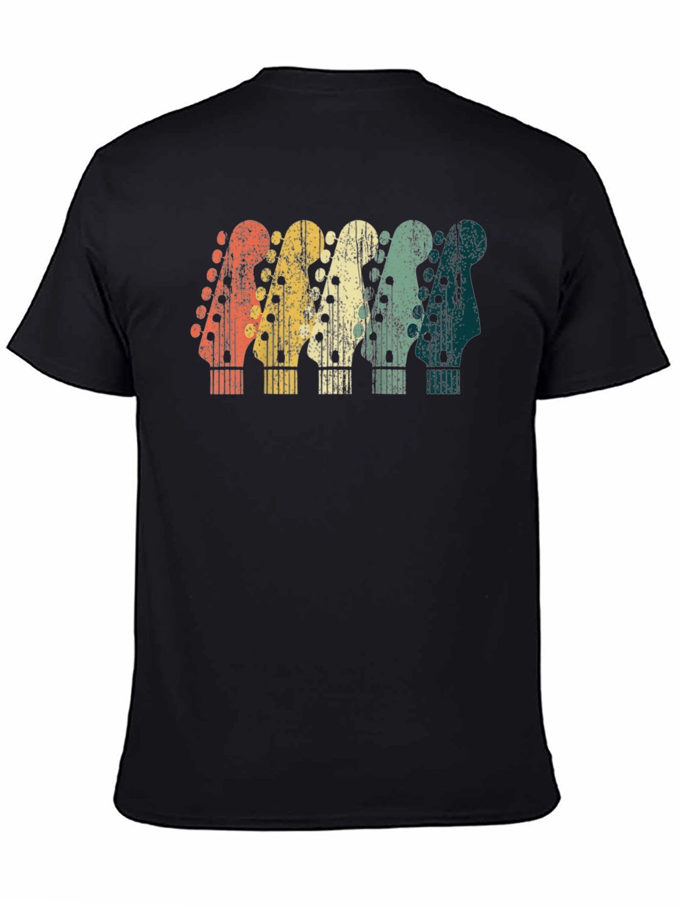 Retro Guitar Head T-Shirt - Musician Gift