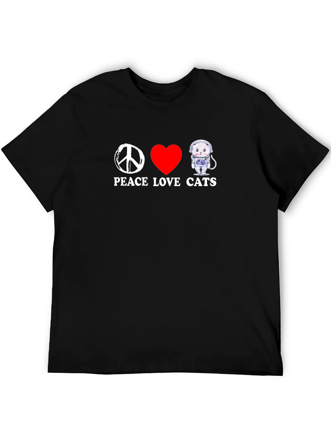 Peace Love Cats Graphic T-Shirt