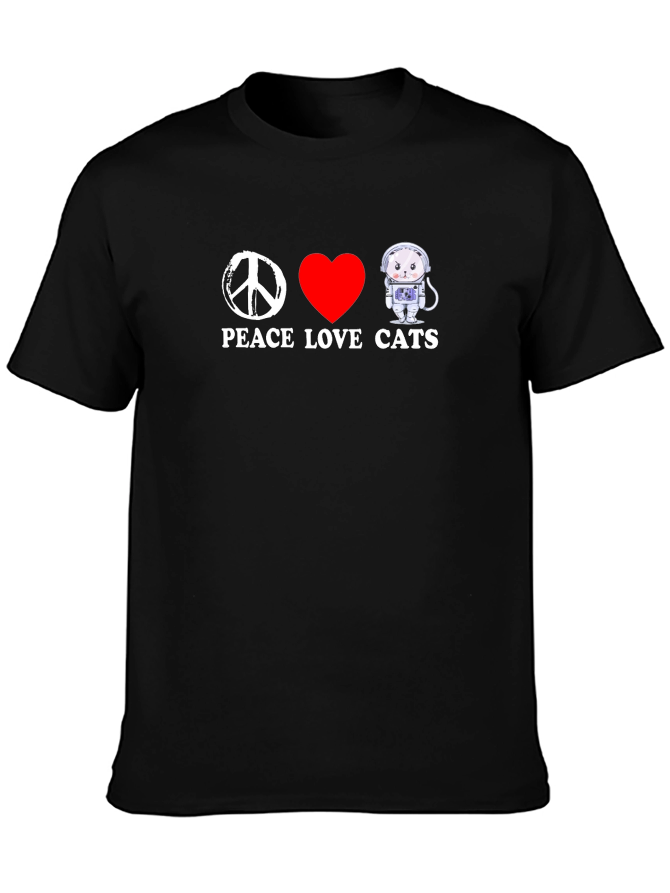 Peace Love Cats Graphic T-Shirt