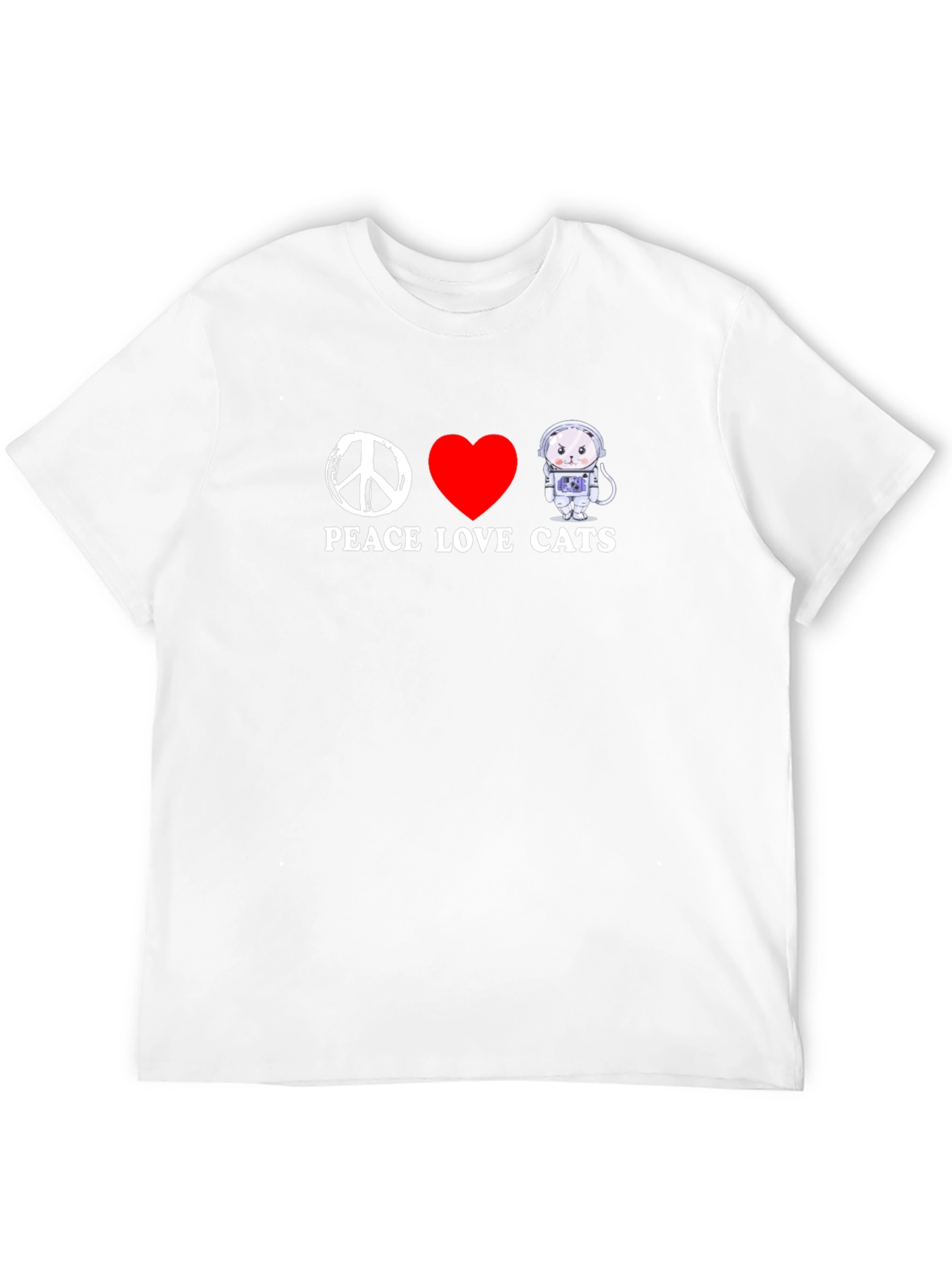 Peace Love Cats Graphic T-Shirt