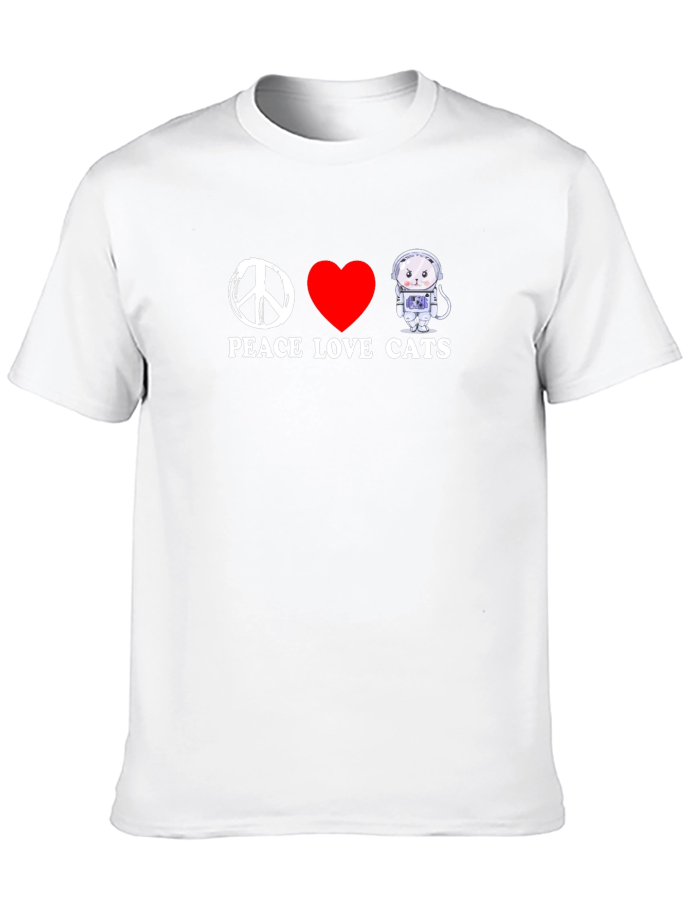 Peace Love Cats Graphic T-Shirt