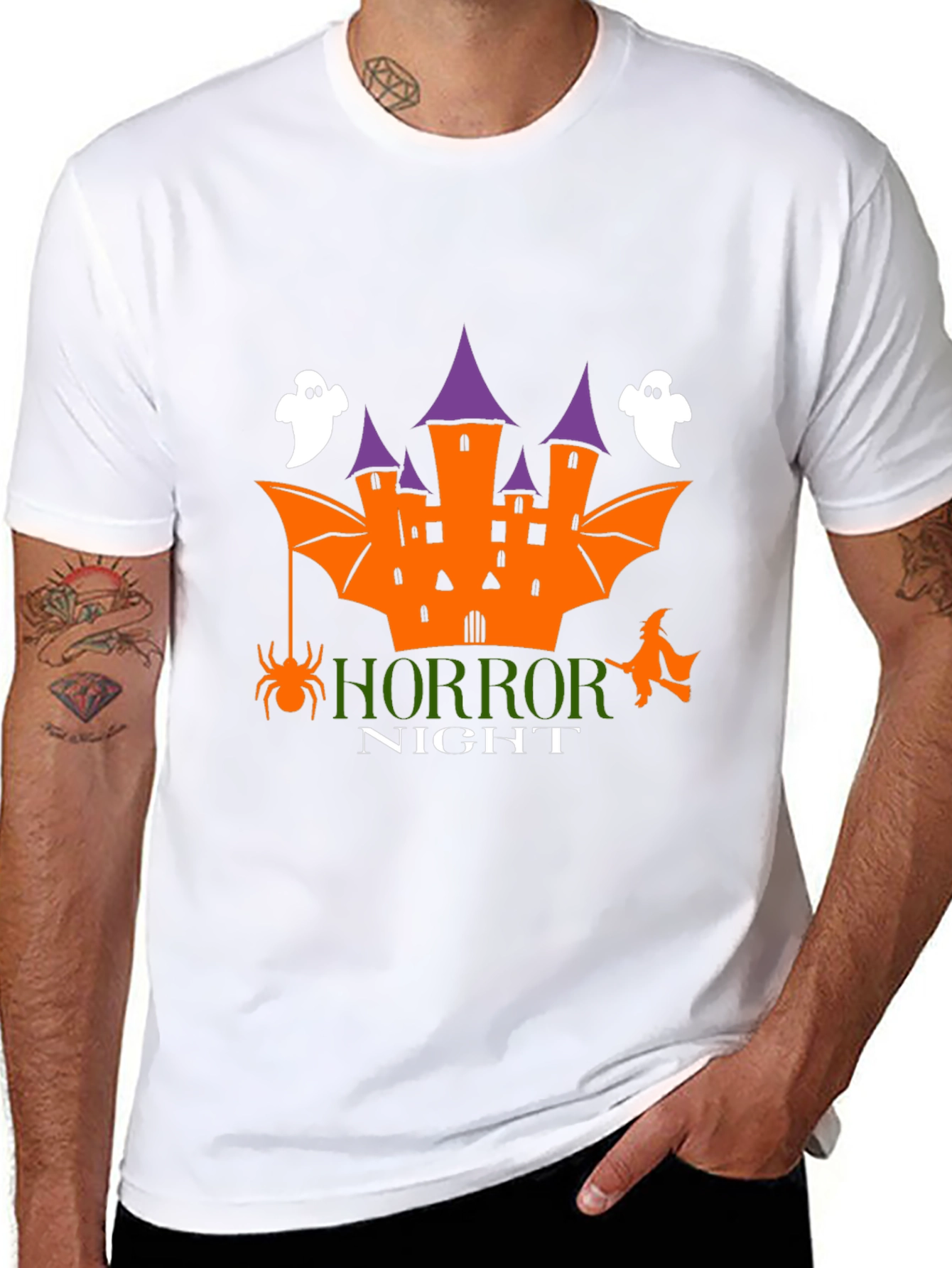 Horror Night Graphic T-Shirt Halloween Party Tee