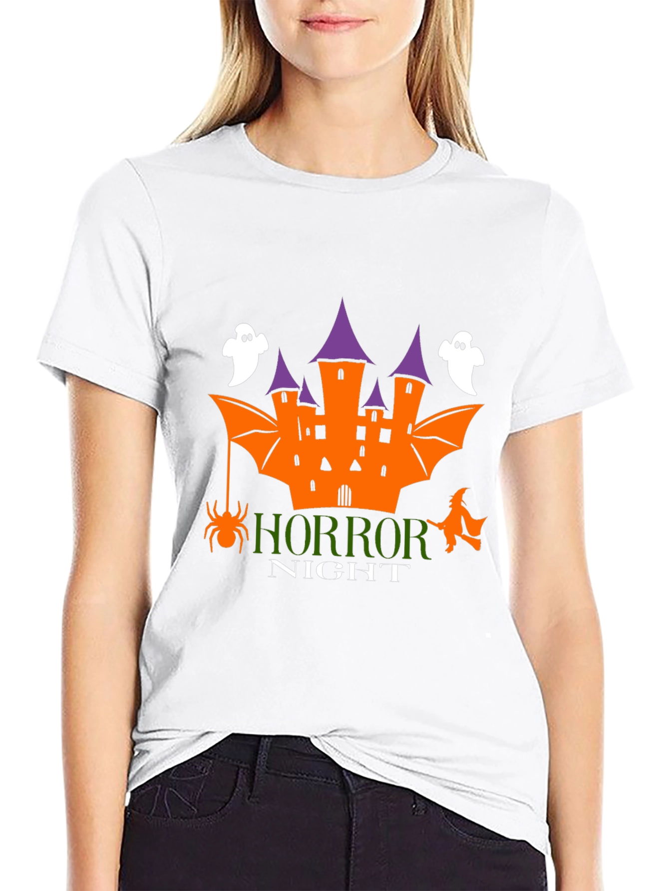 Horror Night Graphic T-Shirt Halloween Party Tee
