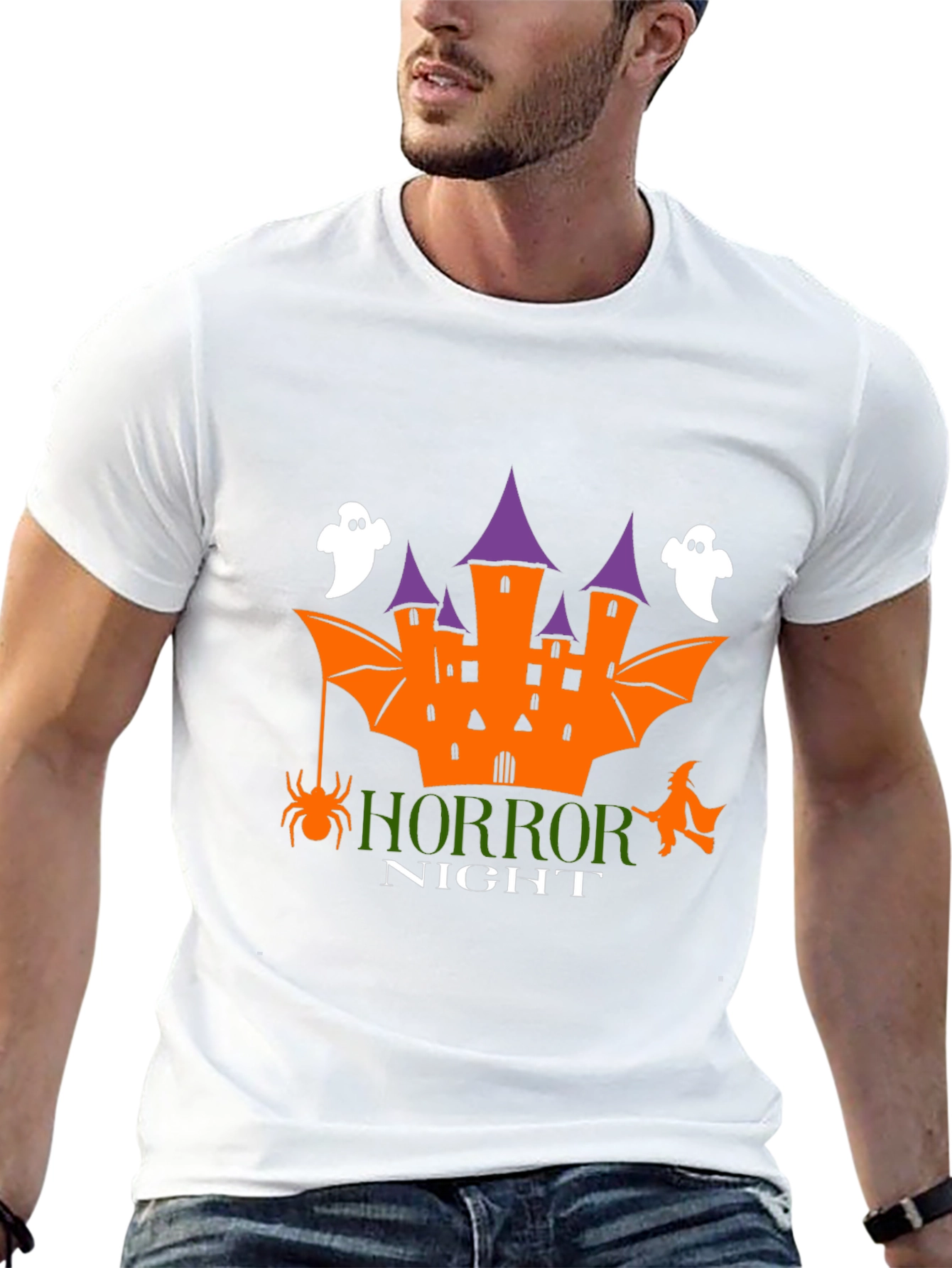 Horror Night Graphic T-Shirt Halloween Party Tee