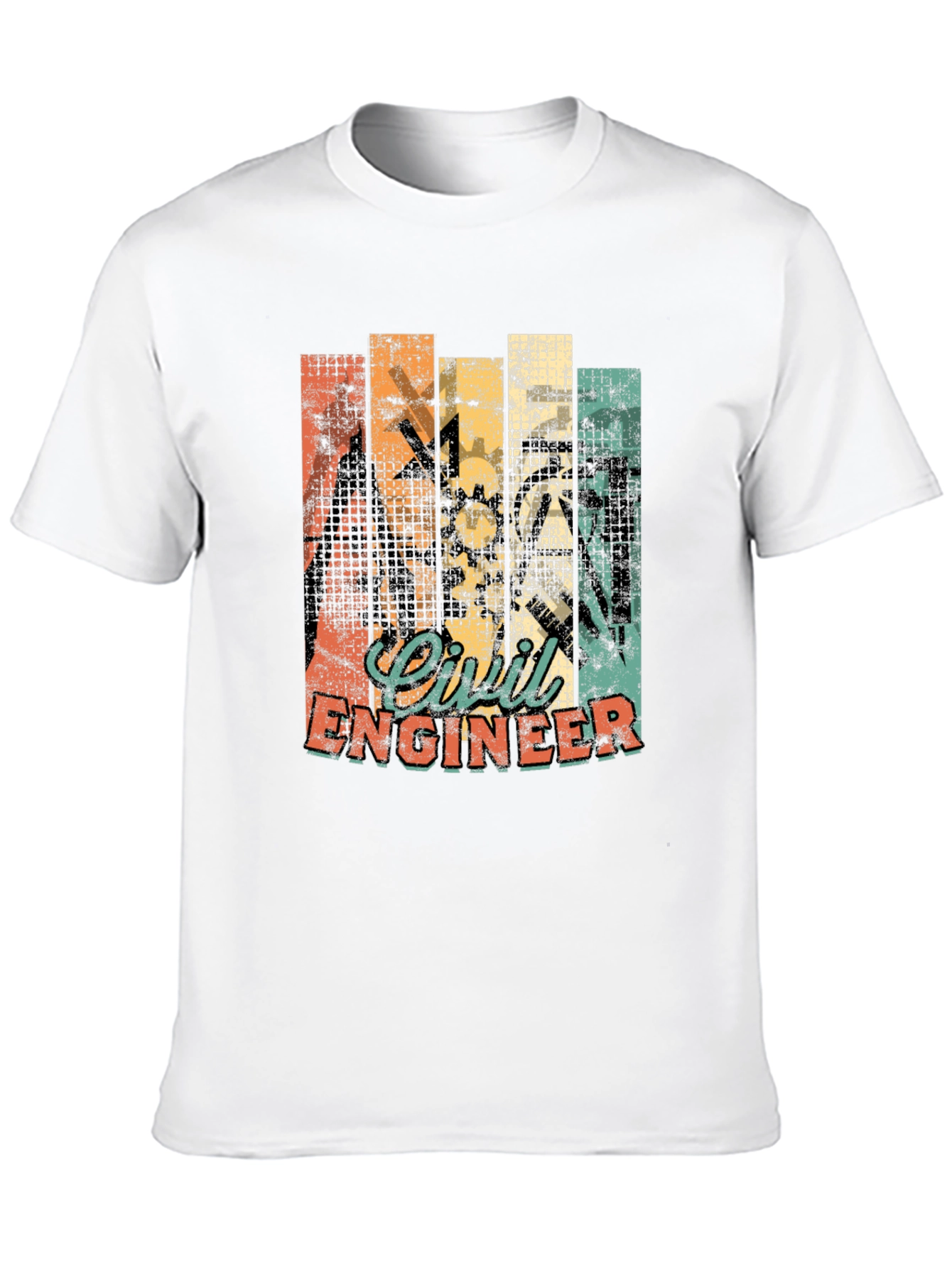Civil Engineer Retro T-Shirt | Construction Design Tee