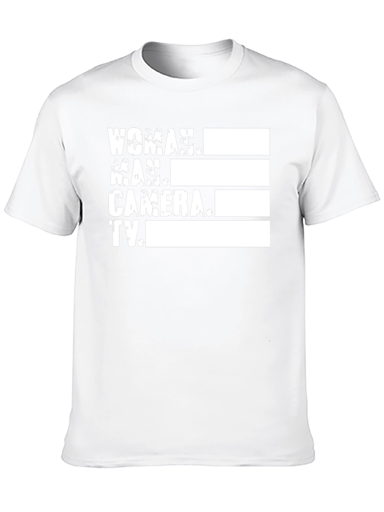 Woman Man Camera TV Black T-Shirt